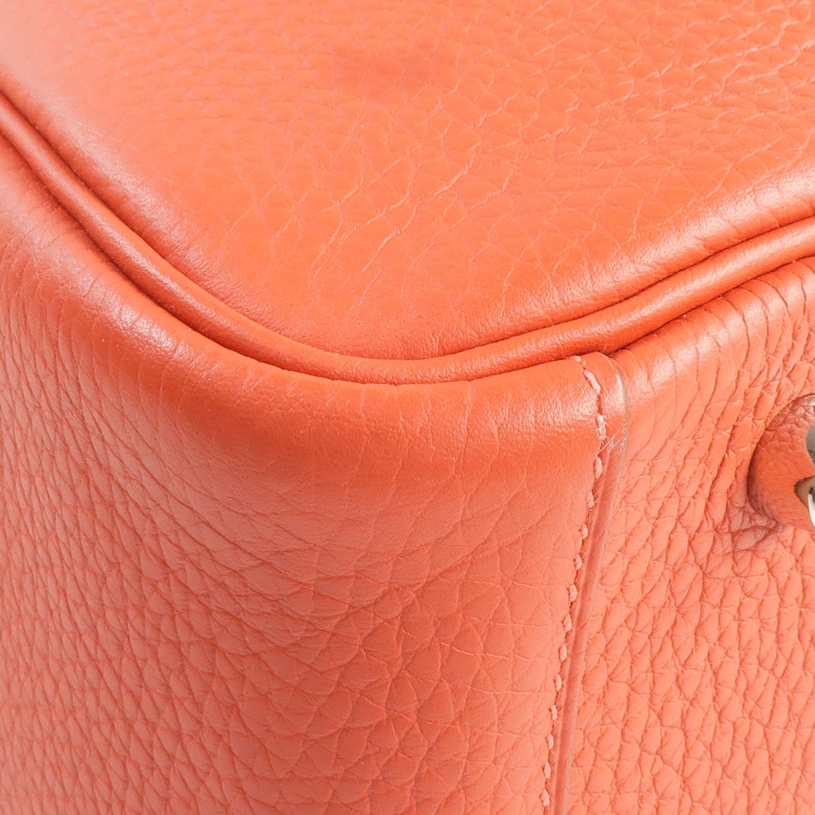 HERMES Clemence皮革Lindy 30手挽肩背兩用袋Sanguine/Rouge Pivoine