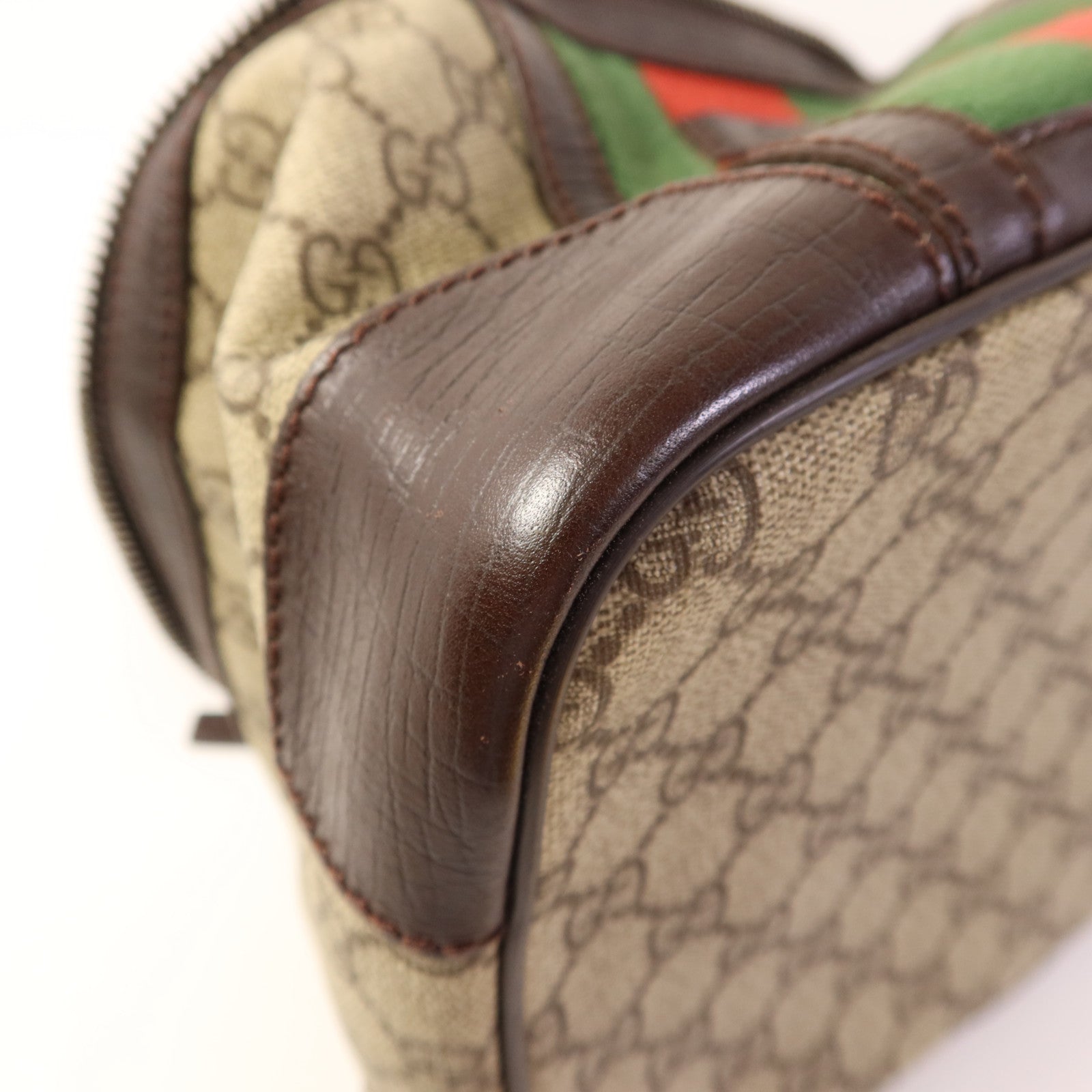 GUCCI 塗層帆布Cosmetic Bag銀扣化妝袋