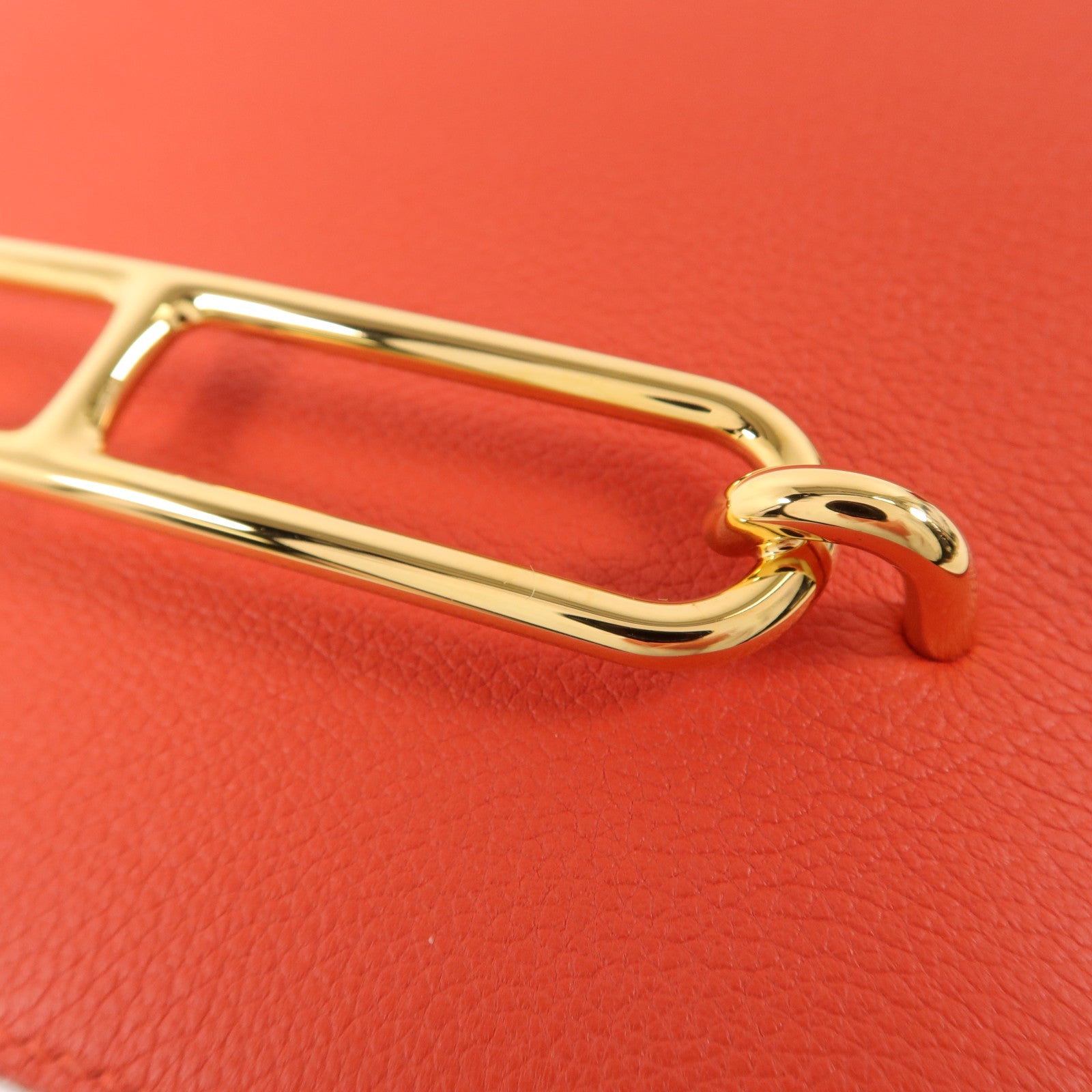 HERMES Evercolor皮革Roulis Mini肩背袋Rouge Tomate
