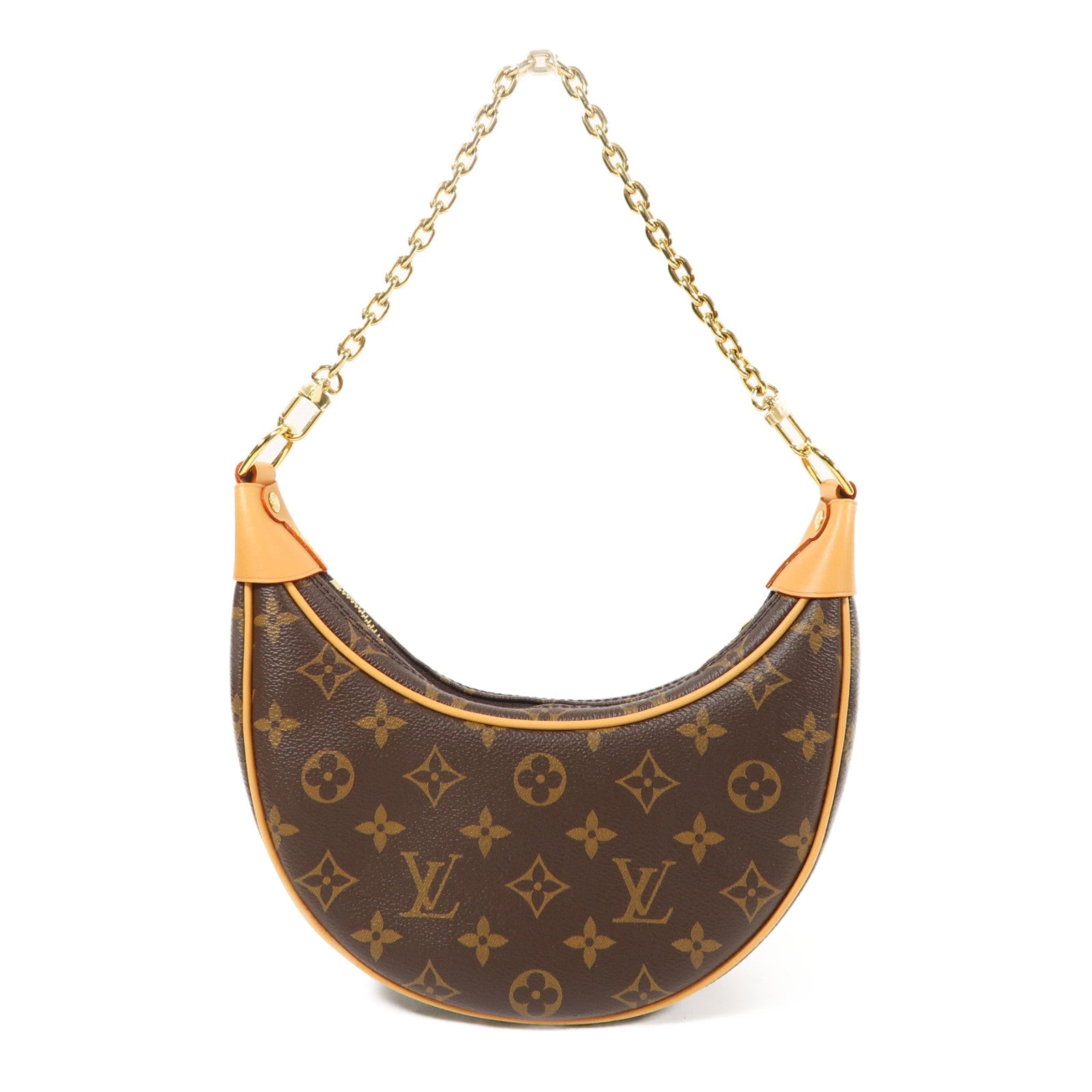 LOUIS VUITTON Monogram Loop PM金扣手挽肩背兩用袋啡色