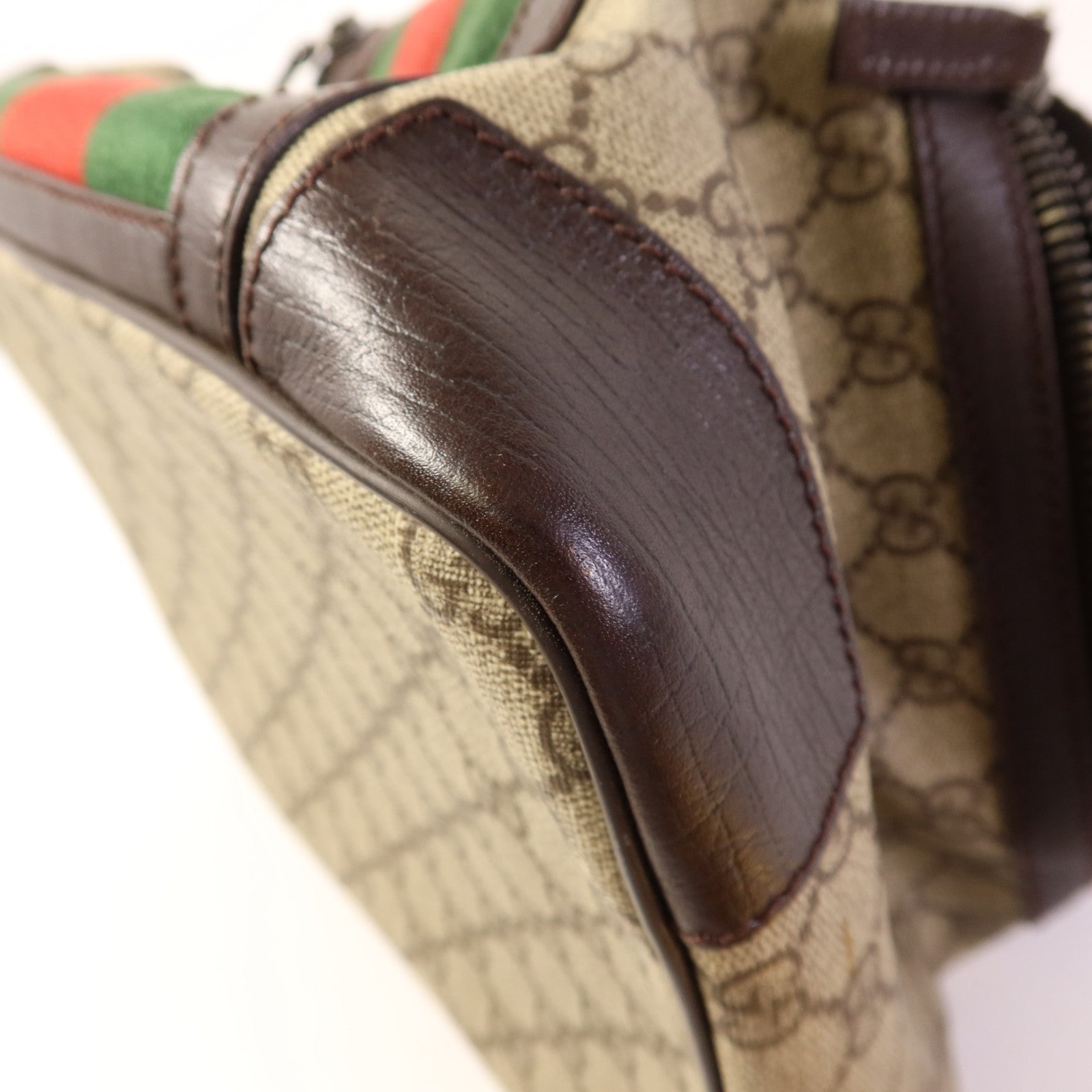GUCCI 塗層帆布Cosmetic Bag銀扣化妝袋