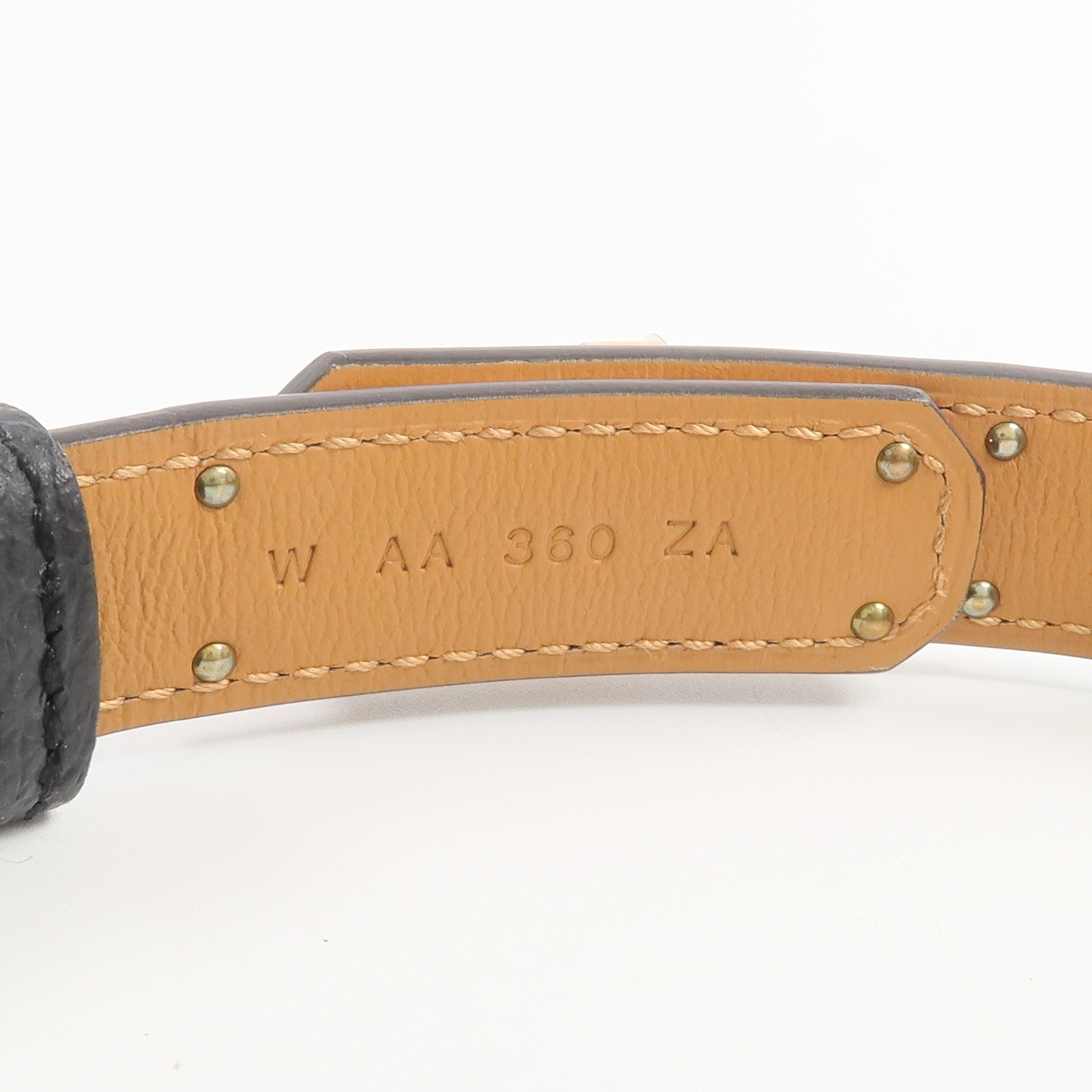 HERMES Epsom皮革Kelly 18 Belt皮帶Noir