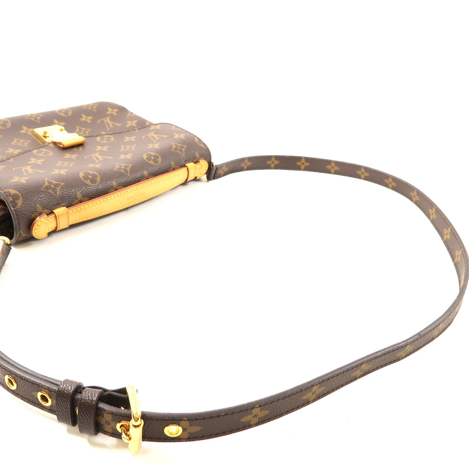 LOUIS VUITTON Monogram Pochette Metis金扣手挽肩背兩用袋啡色