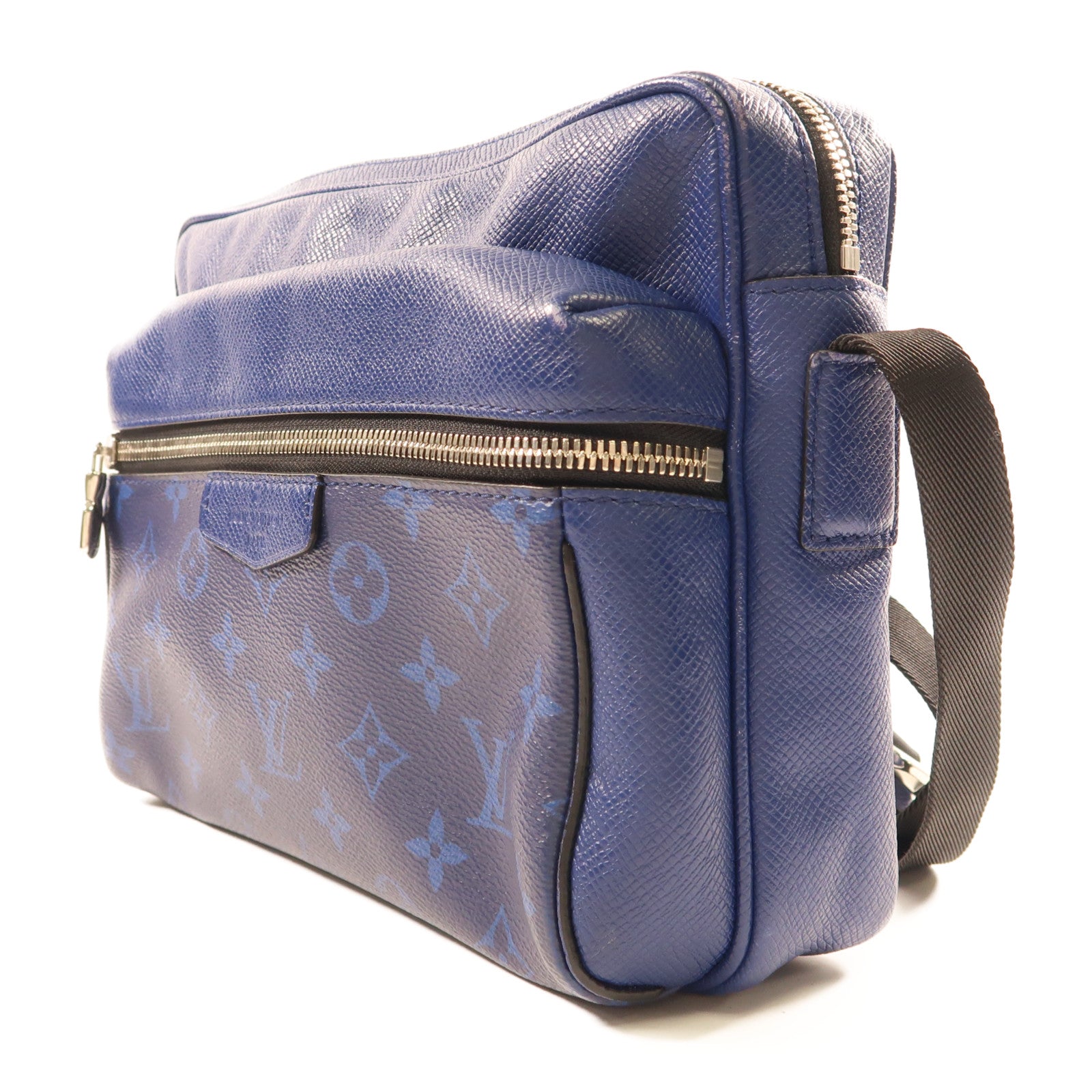 LOUIS VUITTON LV SHW  Outdoor Messenger Shoulder Bag M30242 Taiga/Monogram Blue