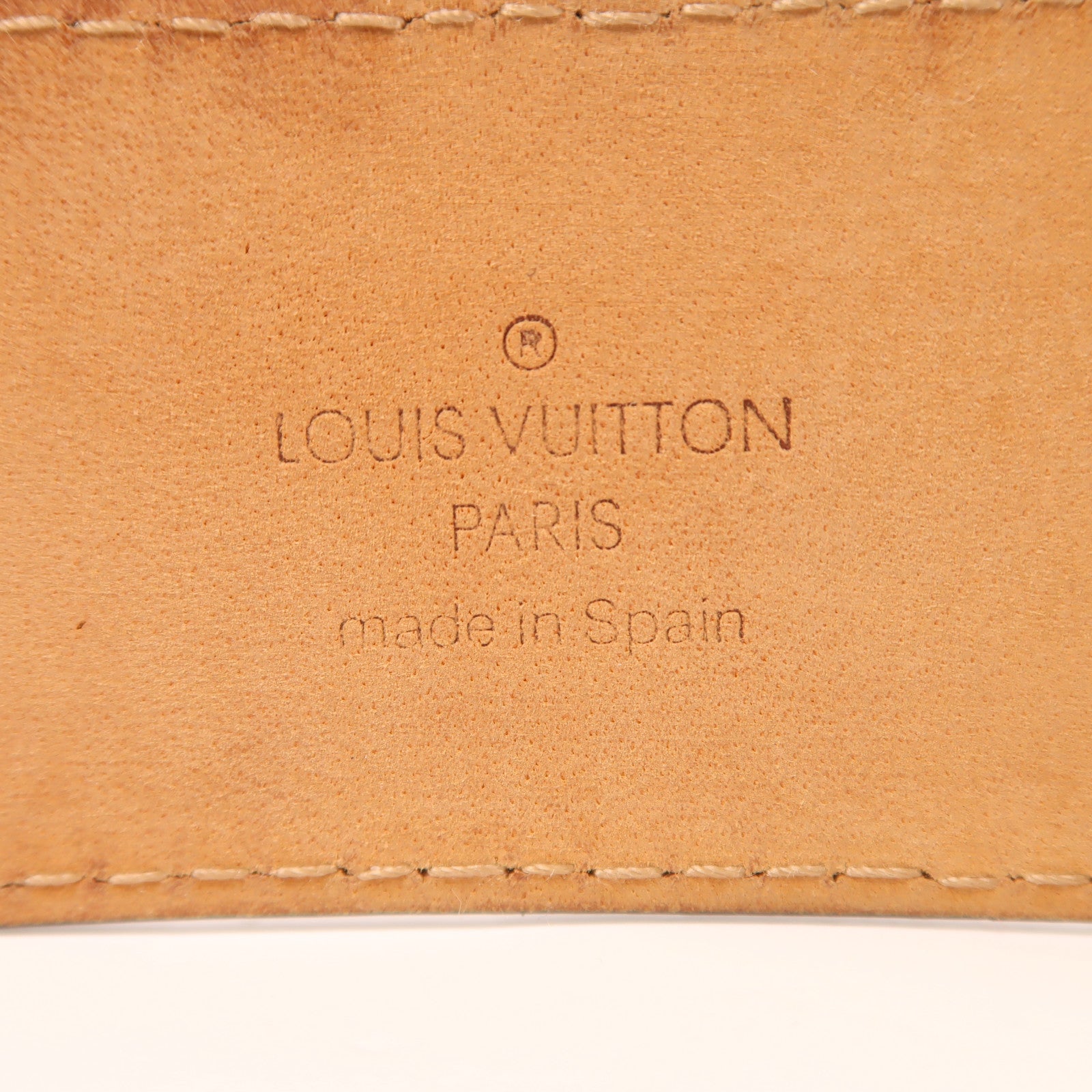 LOUIS VUITTON Monogram Initiales Belt金扣皮帶棕色