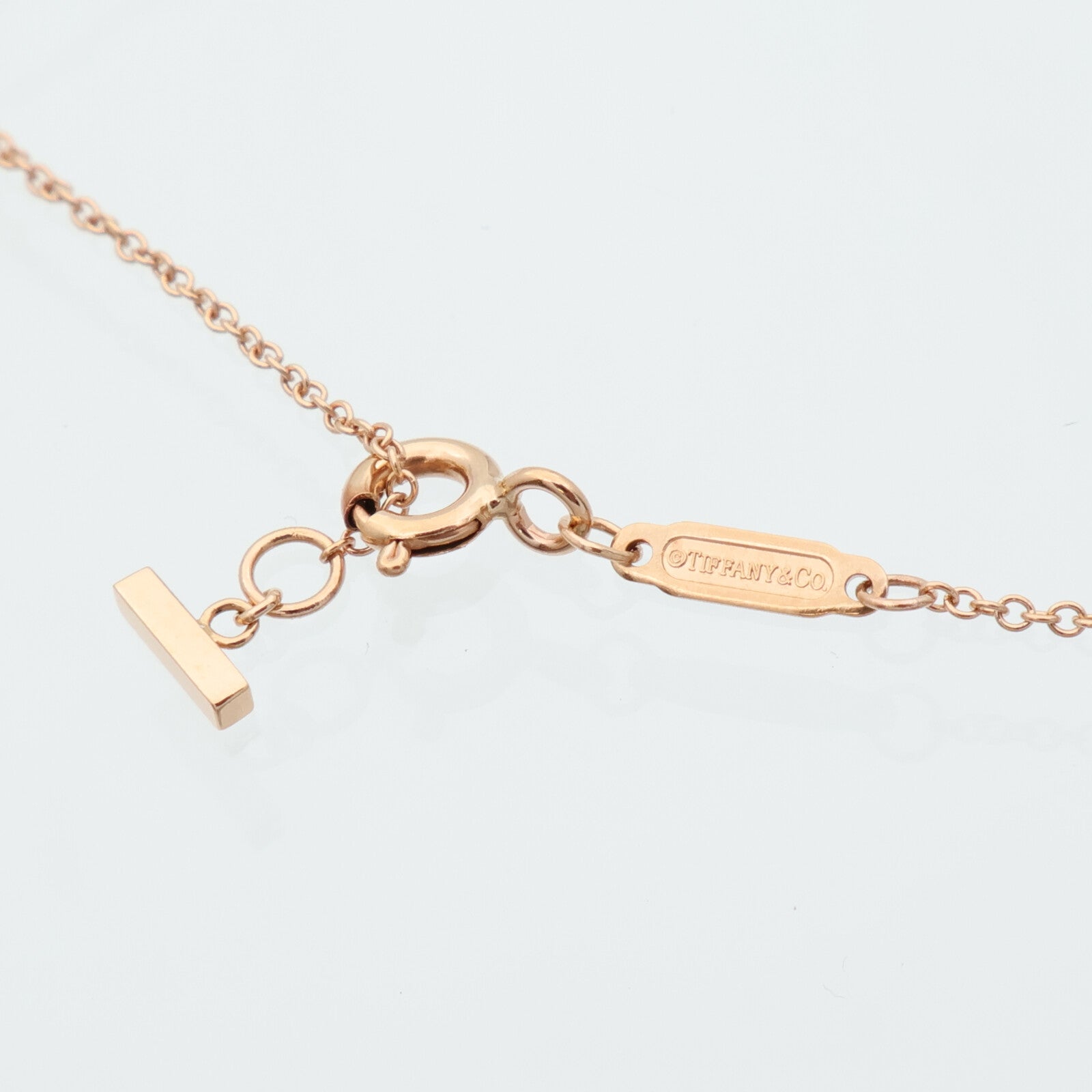 TIFFANY＆CO 18K玫瑰金T-Smile Necklace項鍊
