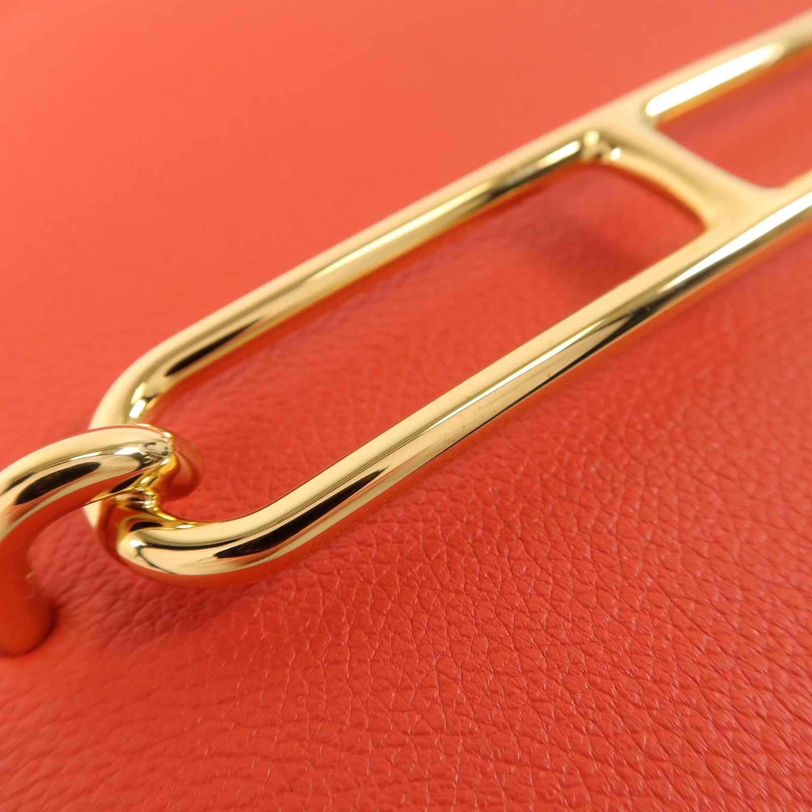 HERMES Evercolor皮革Roulis Mini肩背袋Rouge Tomate