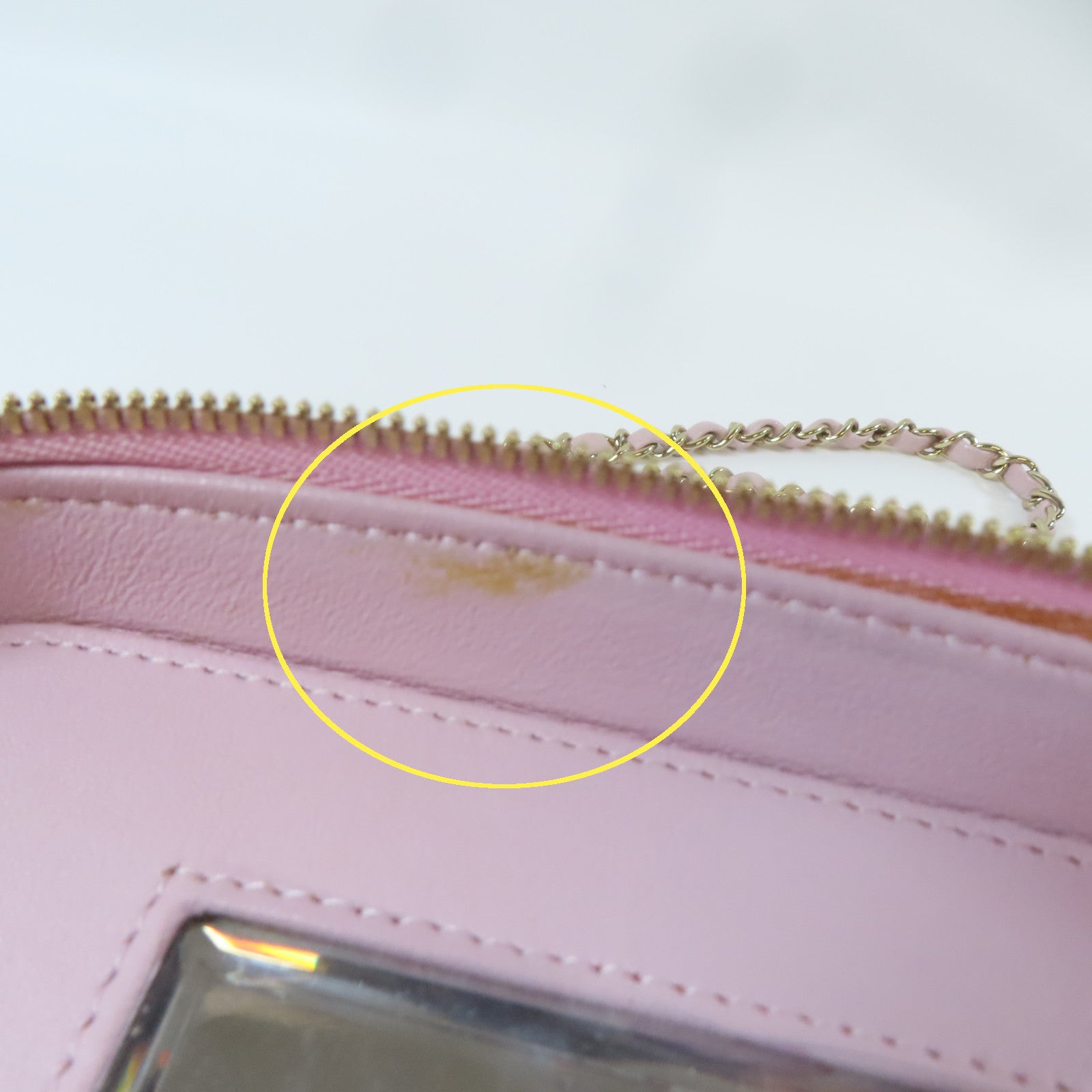 CHANEL 【激減優惠】菱格Caviar皮革Vanity Case金扣手挽肩背兩用袋粉紅色