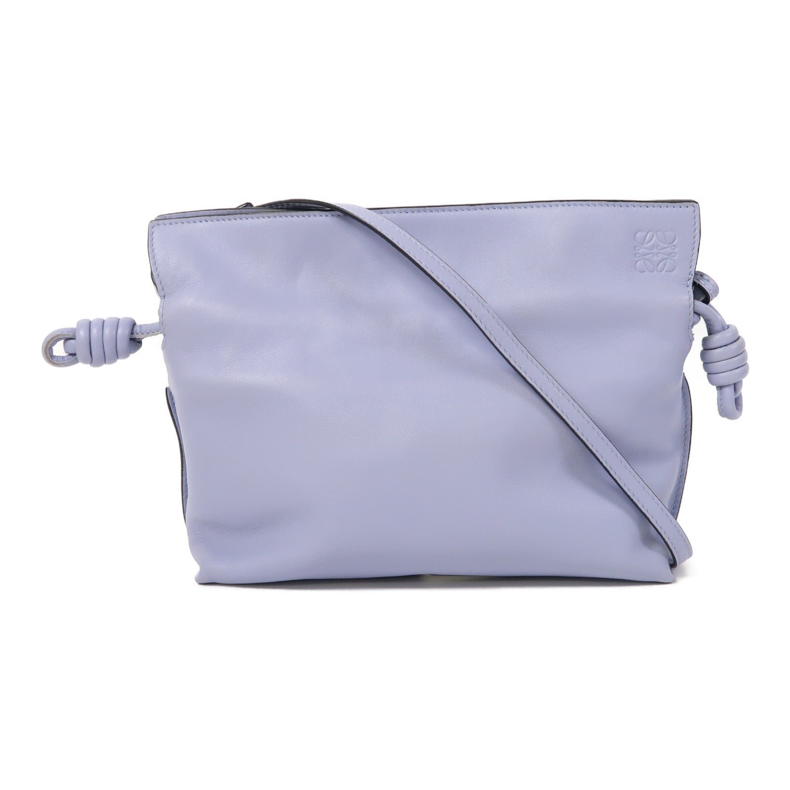 LOEWE 牛皮皮革Mini Flamenco金扣肩背袋藍色