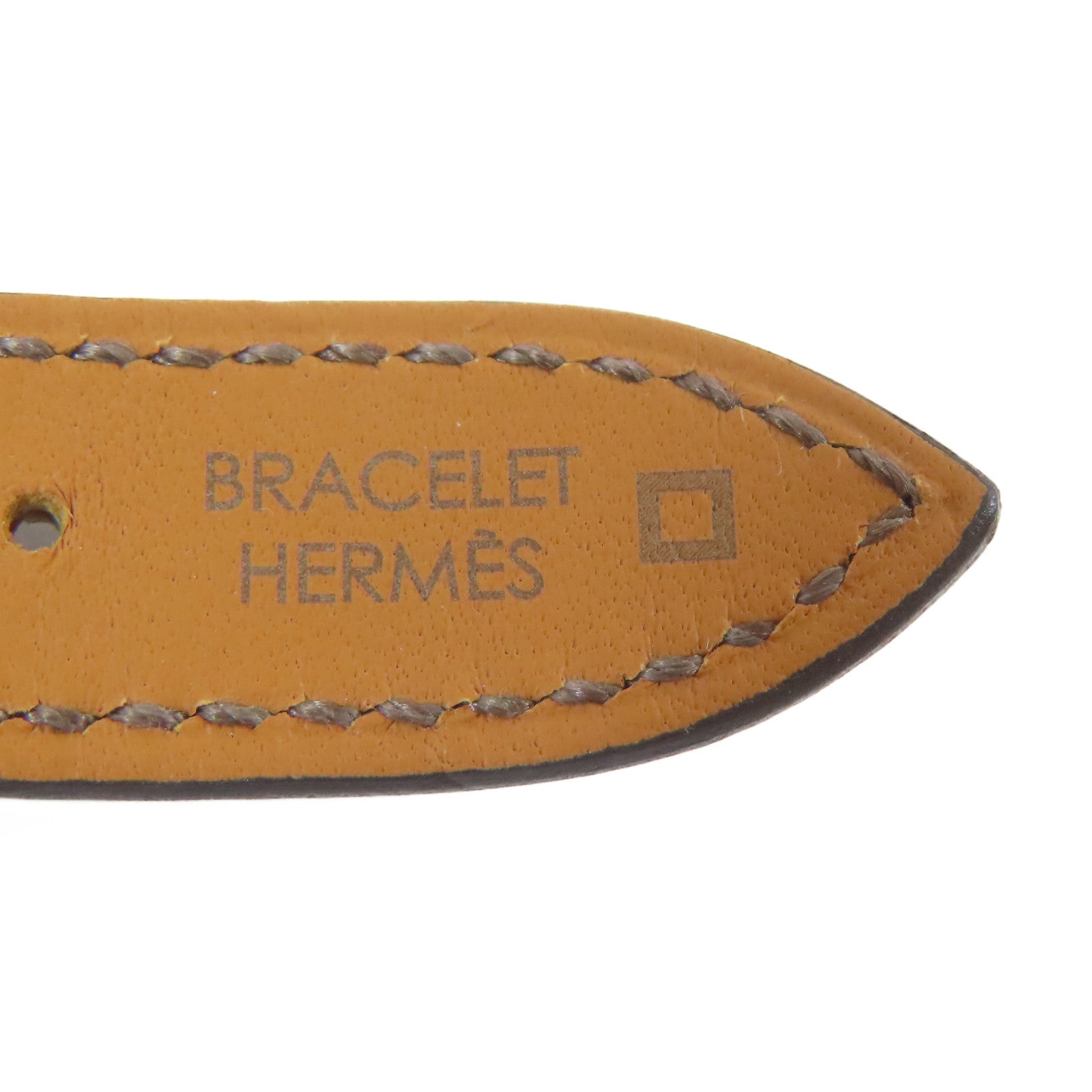 HERMES H Watch Diamond不鏽鋼/鑽石/鱷魚皮革帶石英機芯手錶白色/啡色#16cm