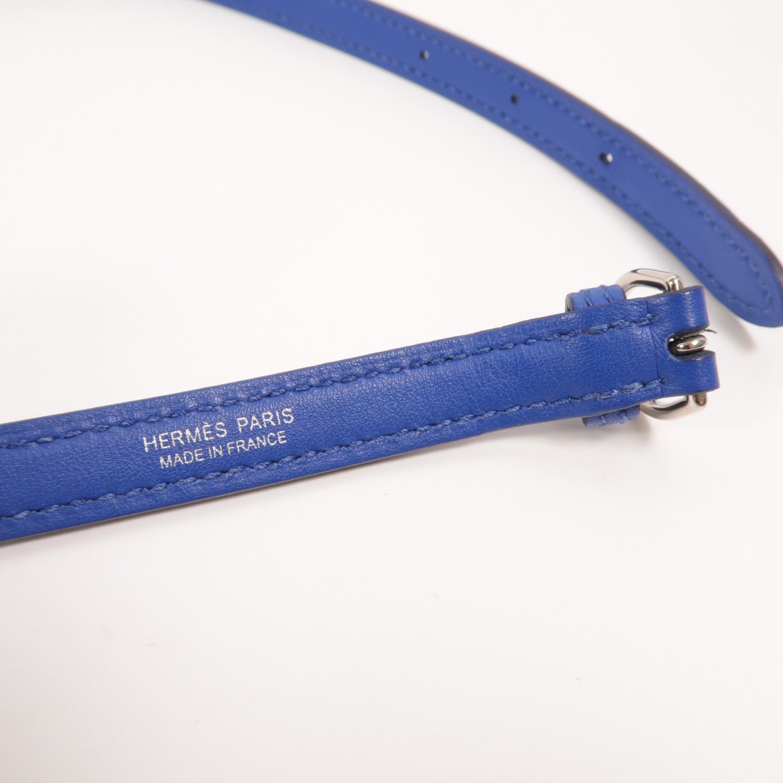 HERMES Evercolor皮革24/24 Mini手挽肩背兩用袋Bleu France