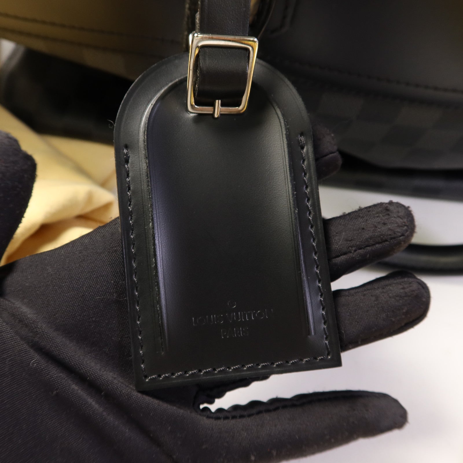 LOUIS VUITTON Damier Graphite Neo Greenwich銀扣手挽肩背兩用袋