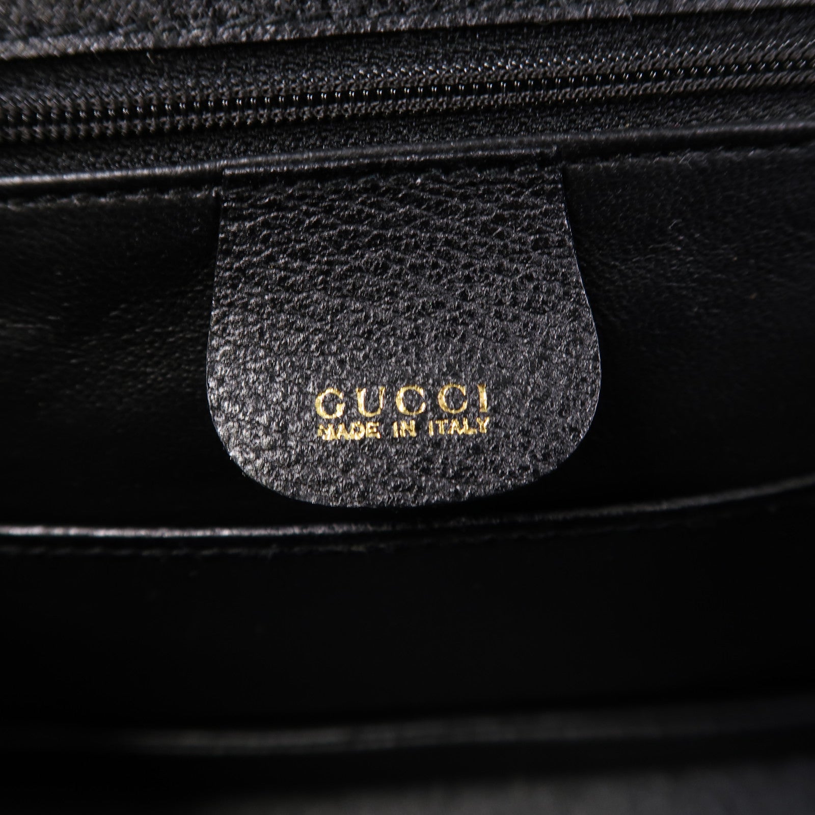 GUCCI 牛皮皮革Vintage Bamboo Bag手挽肩背兩用袋黑色
