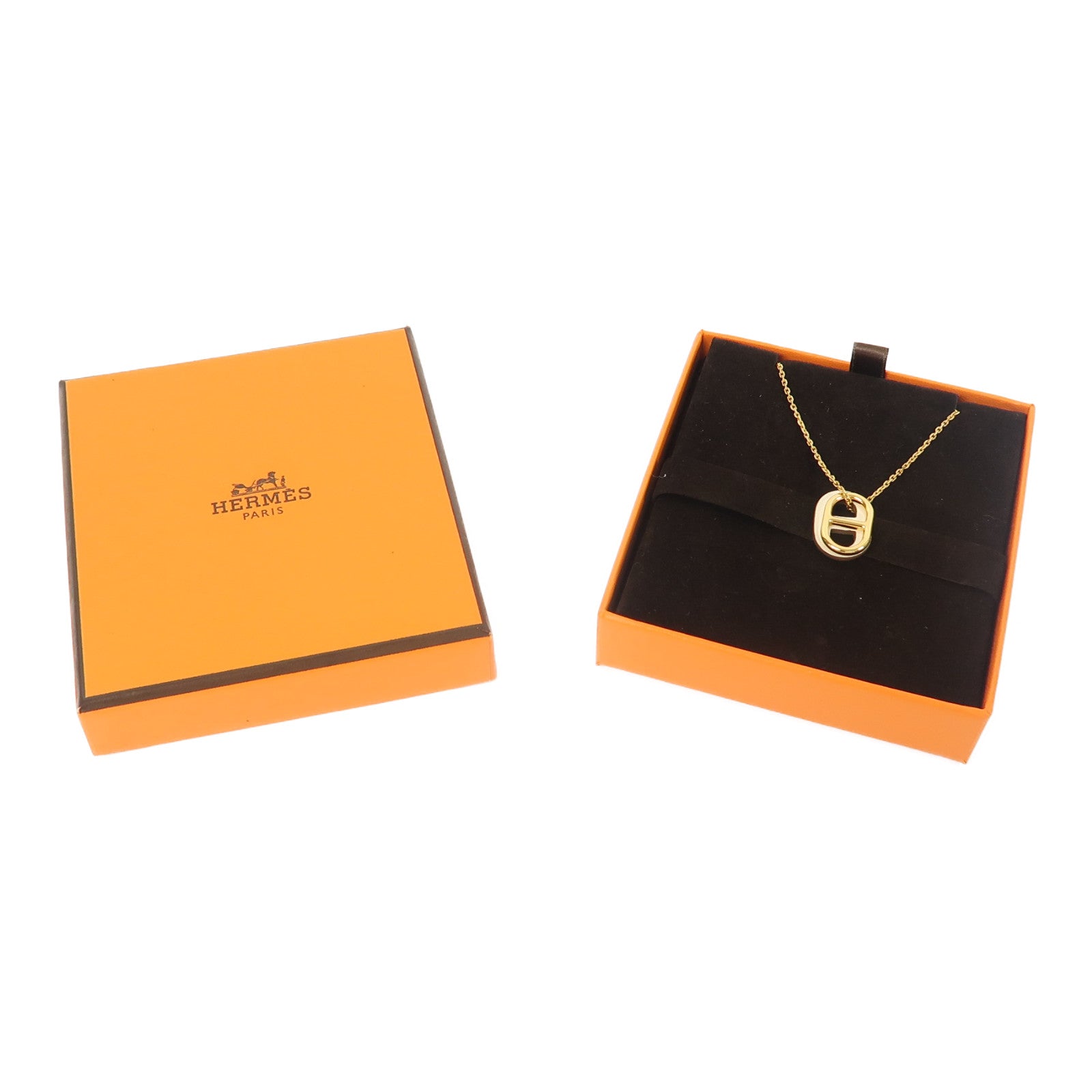 HERMES 金屬O'Maillon Pendant項鍊白色