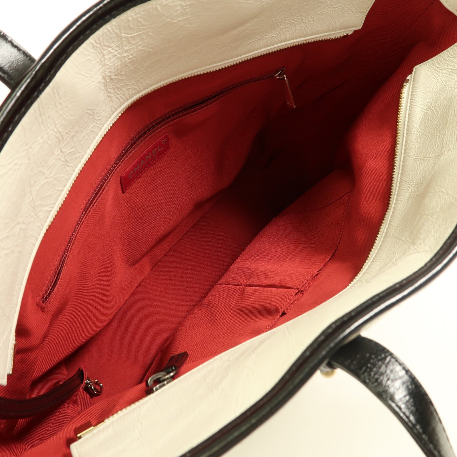 CHANEL 牛皮皮革Gabrielle銀扣/金扣手挽肩背兩用袋