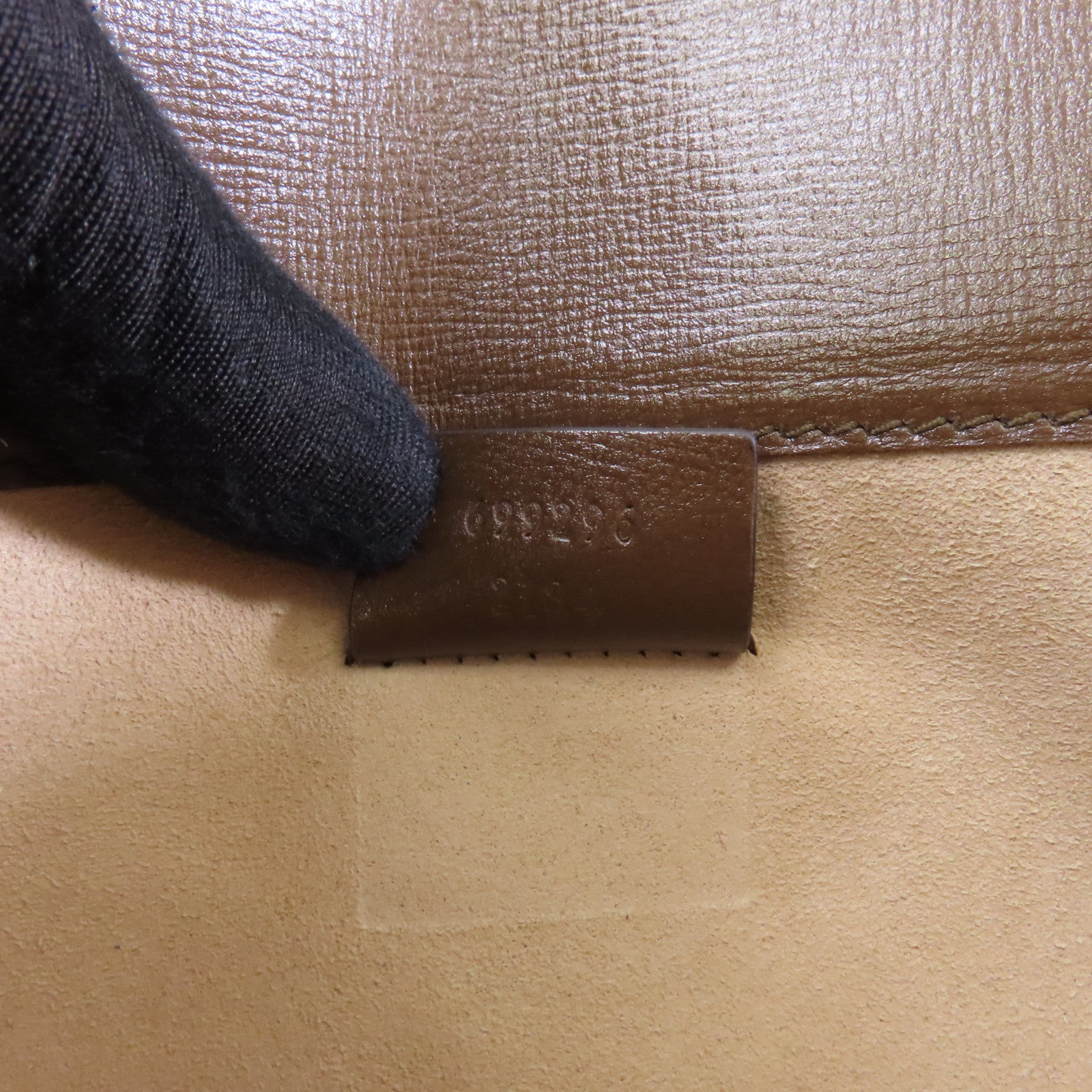 GUCCI 塗層帆布Horsebit 1955 Mini金扣肩背袋啡色
