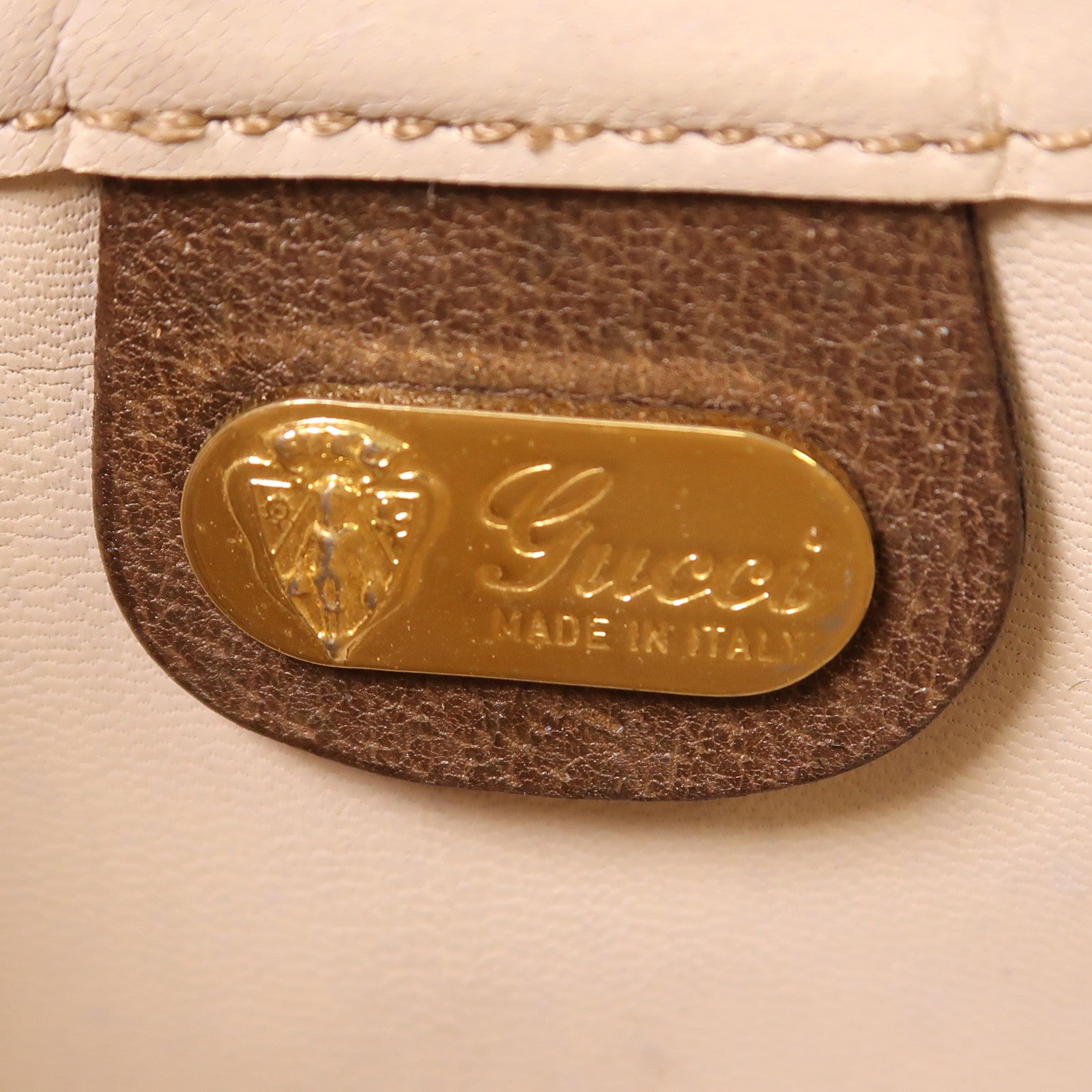 GUCCI GG GHW Vintage Shoulder Bag 01-37-4001 Coated Canvas Brown