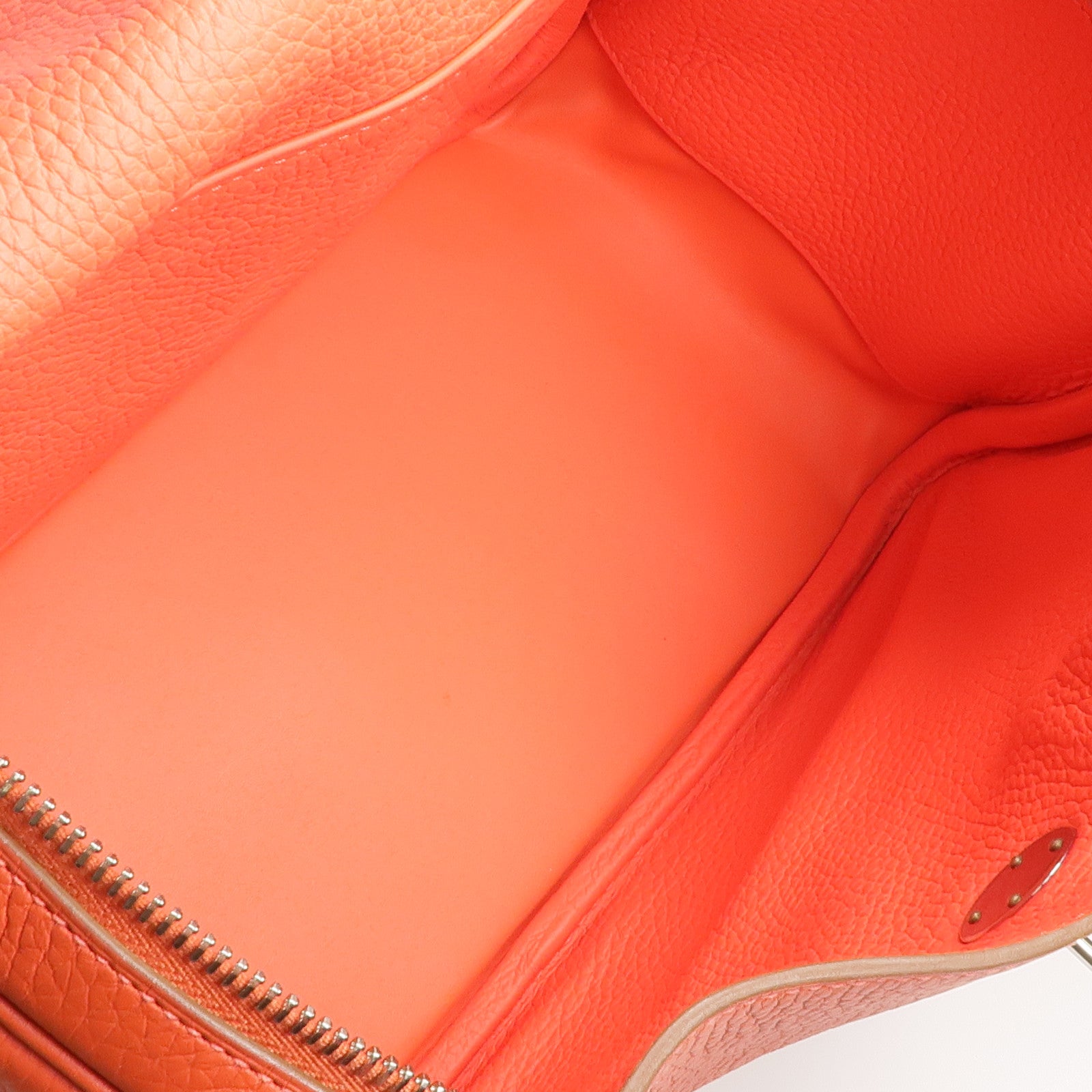 HERMES Clemence皮革Lindy 30手挽肩背兩用袋Sanguine/Rouge Pivoine