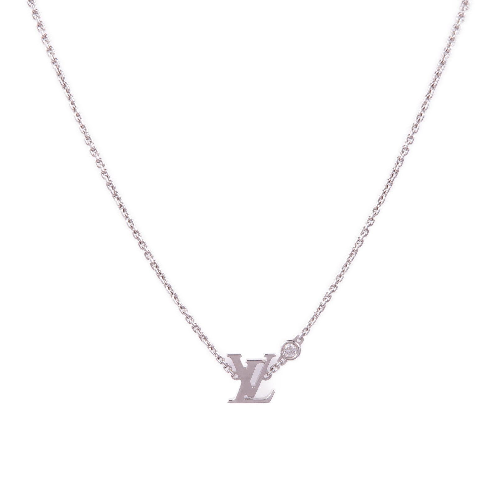 LOUIS VUITTON 18K白金Diamond Necklace鑽石項鍊