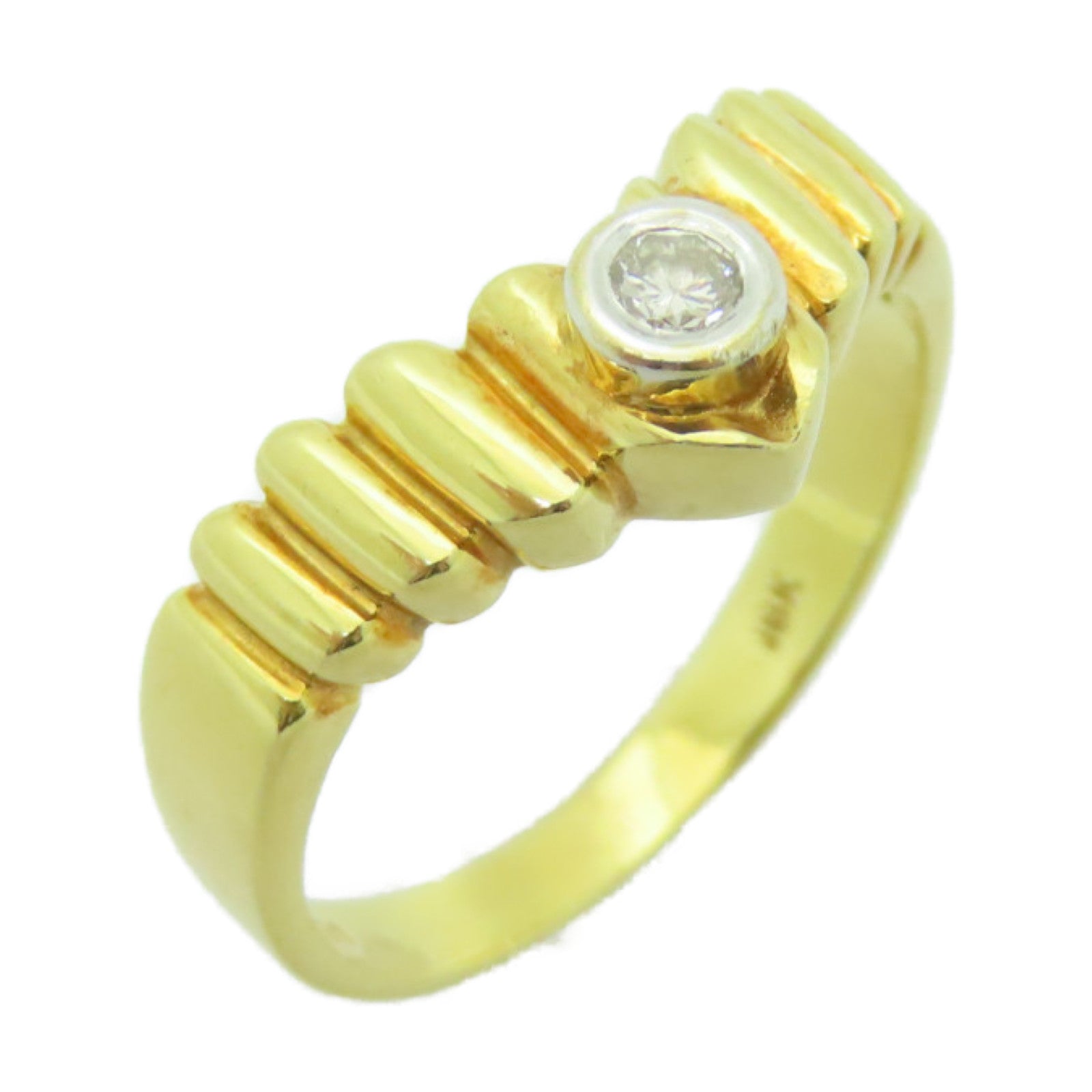 JEWELRY 【激減優惠】18K黃金Diamond 3.1g鑽石戒指US#5.5