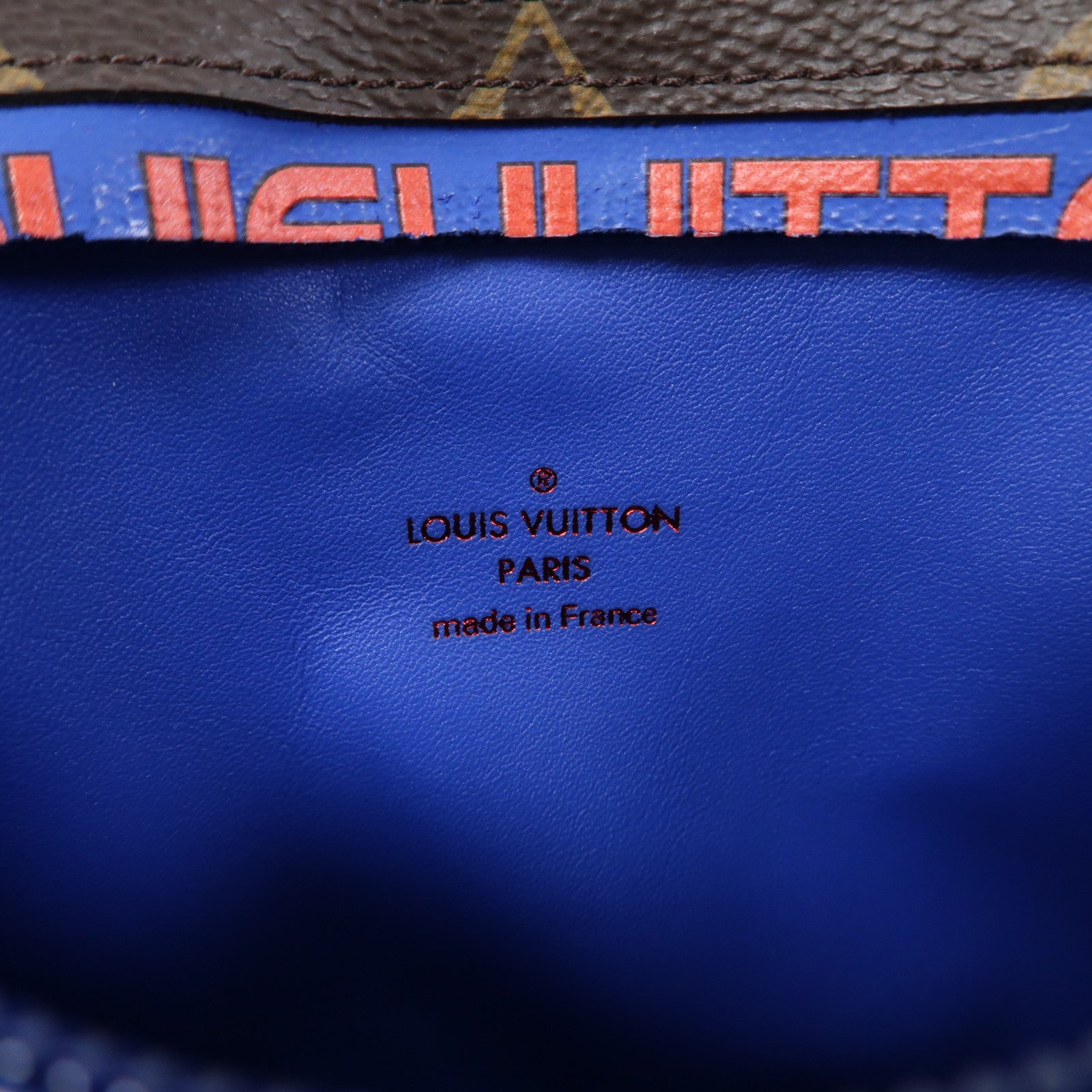 LOUIS VUITTON 【激減優惠】Monogram Ribbon Pouch手拿包啡色/藍色