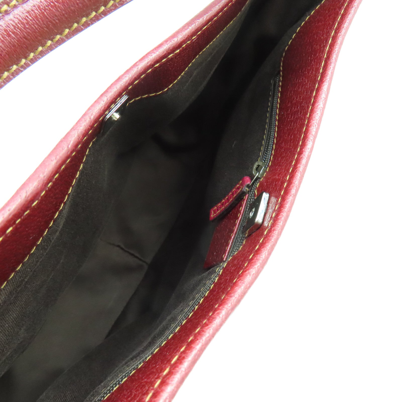GUCCI 【清倉大減價】帆布/皮革Shoulder Bag銀扣肩背袋啡色/紅色