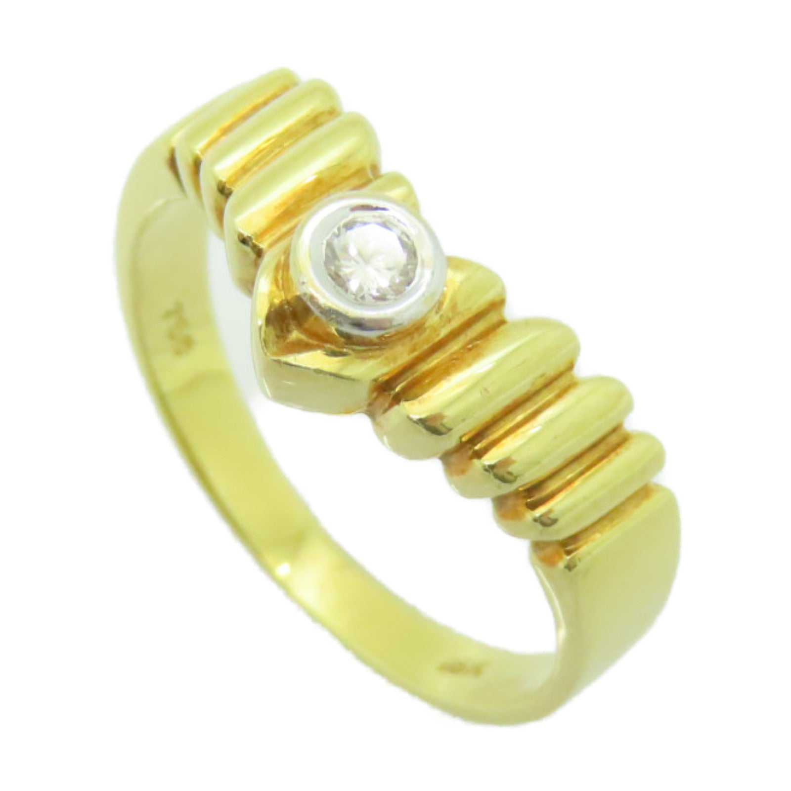 JEWELRY 【激減優惠】18K黃金Diamond 3.1g鑽石戒指US#5.5