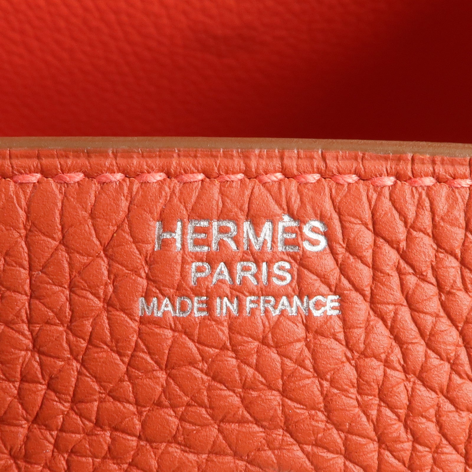 HERMES Clemence皮革Lindy 30手挽肩背兩用袋Sanguine/Rouge Pivoine