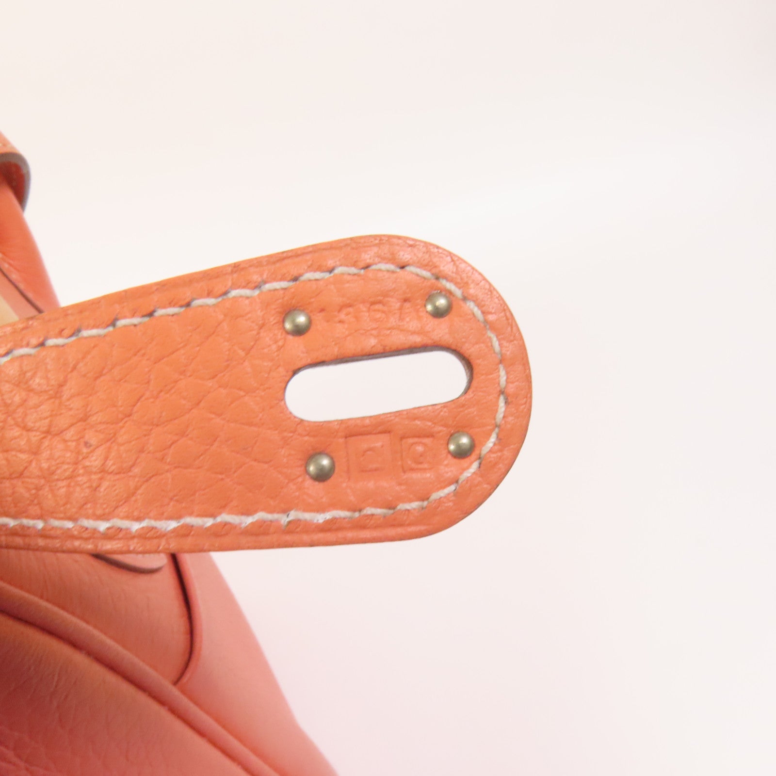 HERMES Clemence皮革Lindy 26銀扣手挽肩背兩用袋Flamingo