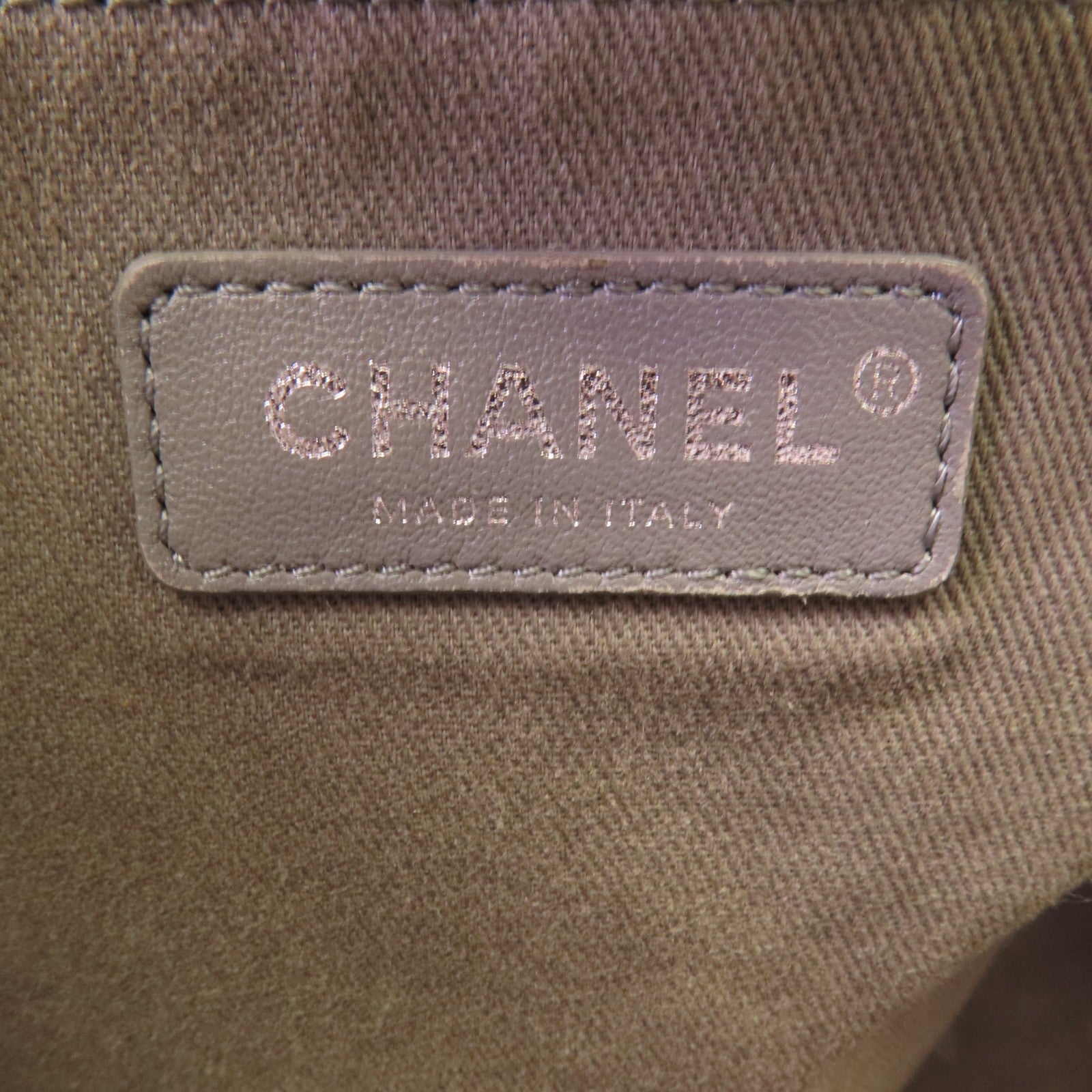 CHANEL 帆布Deauville GM銀扣手挽肩背兩用袋