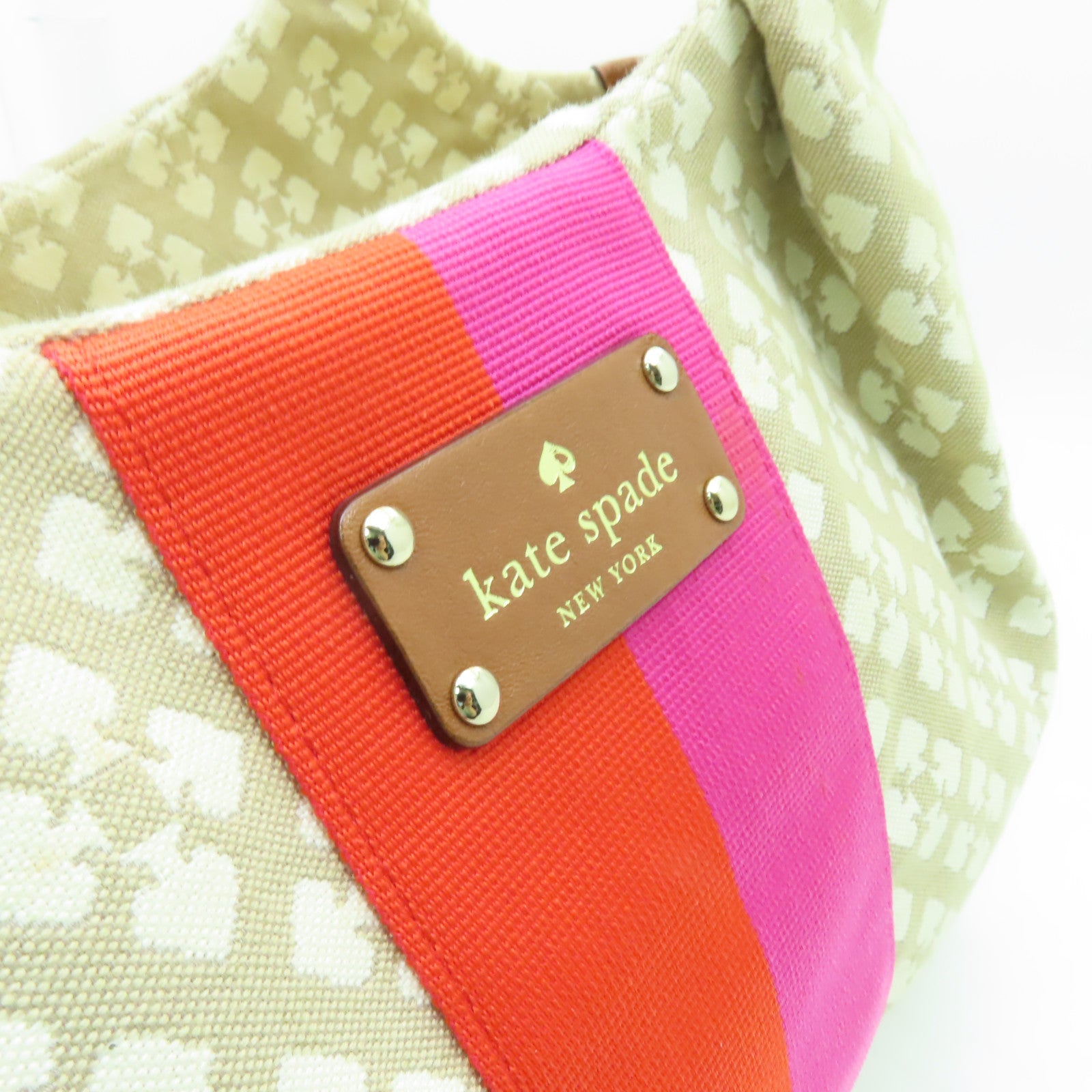 Kate Spade 【激減優惠】帆布Shoulder Bag金扣肩背袋啡色