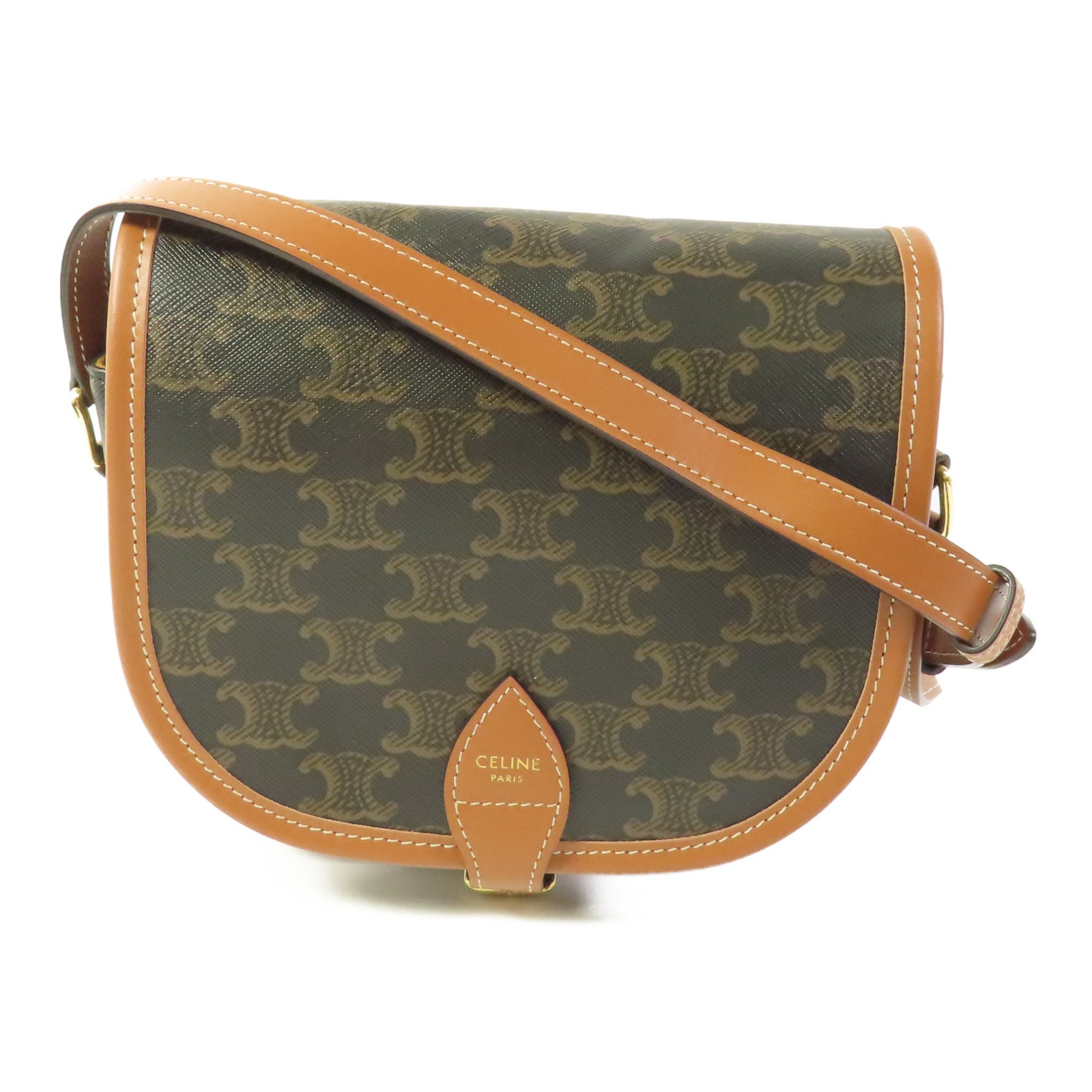 CELINE 塗層帆布Medium Folco肩背袋