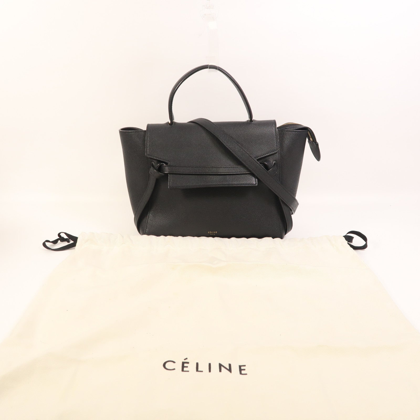 CELINE 牛皮皮革Micro Belt Bag金扣手挽肩背兩用袋