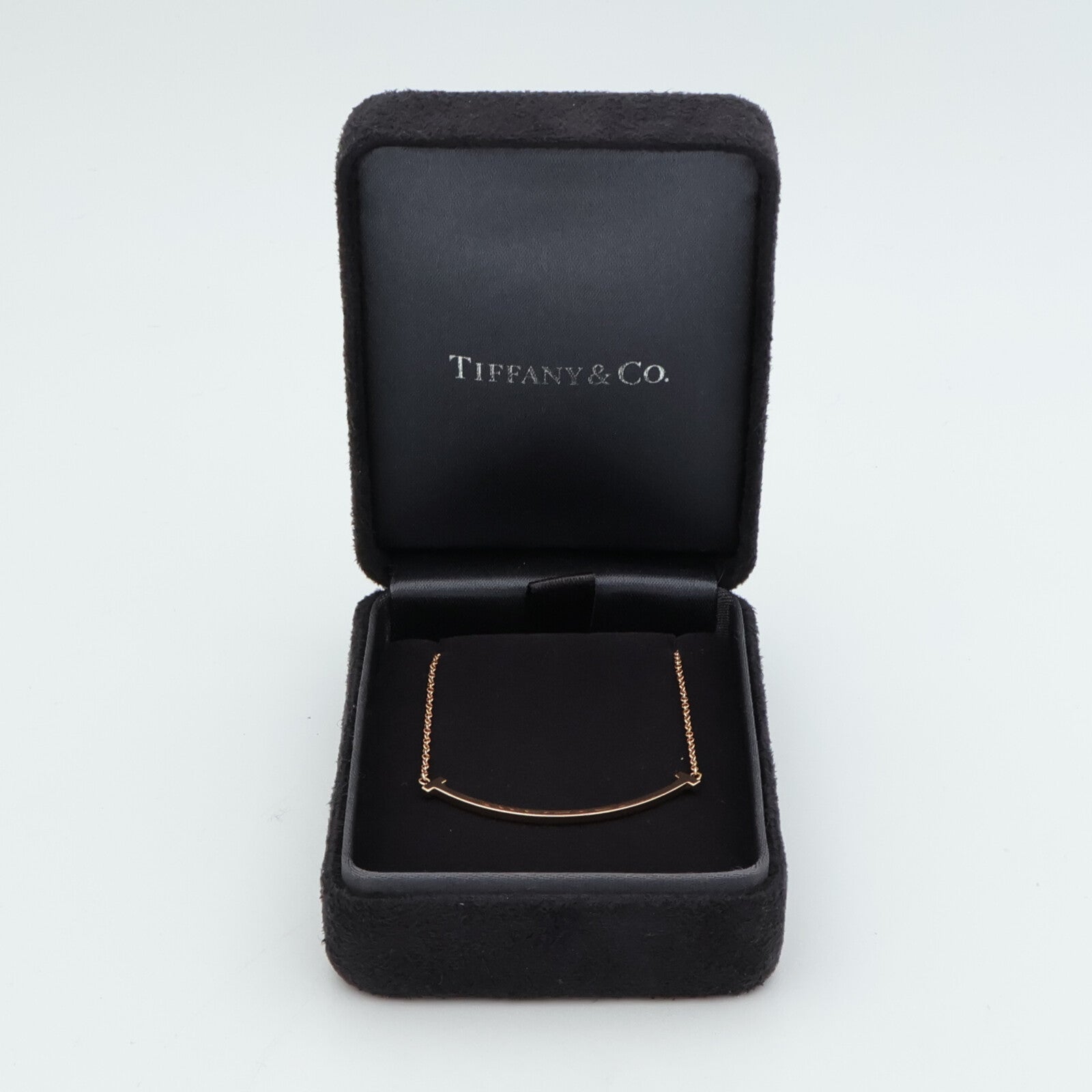 TIFFANY＆CO 18K玫瑰金T-Smile Necklace項鍊