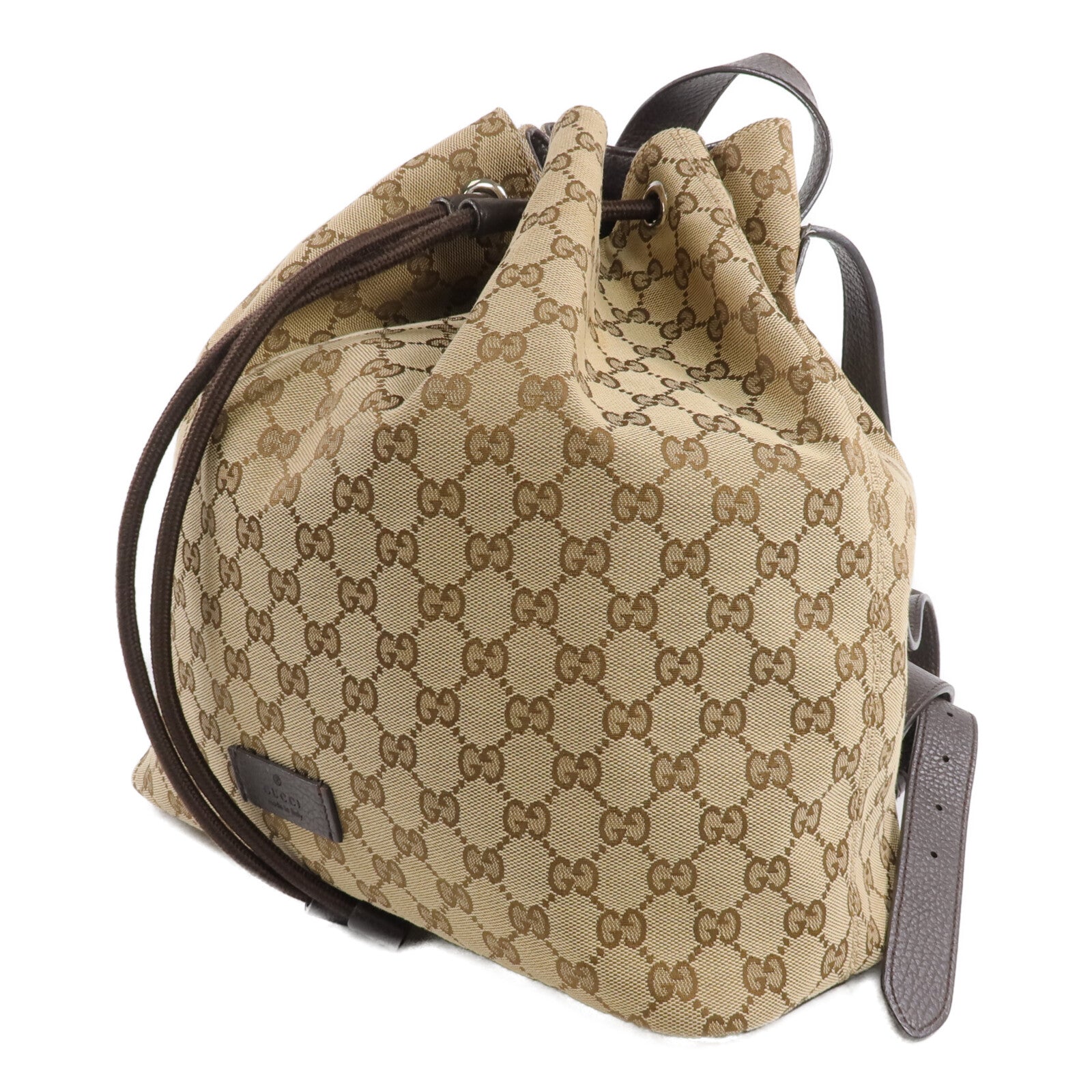 GUCCI 帆布Backpack銀扣背包