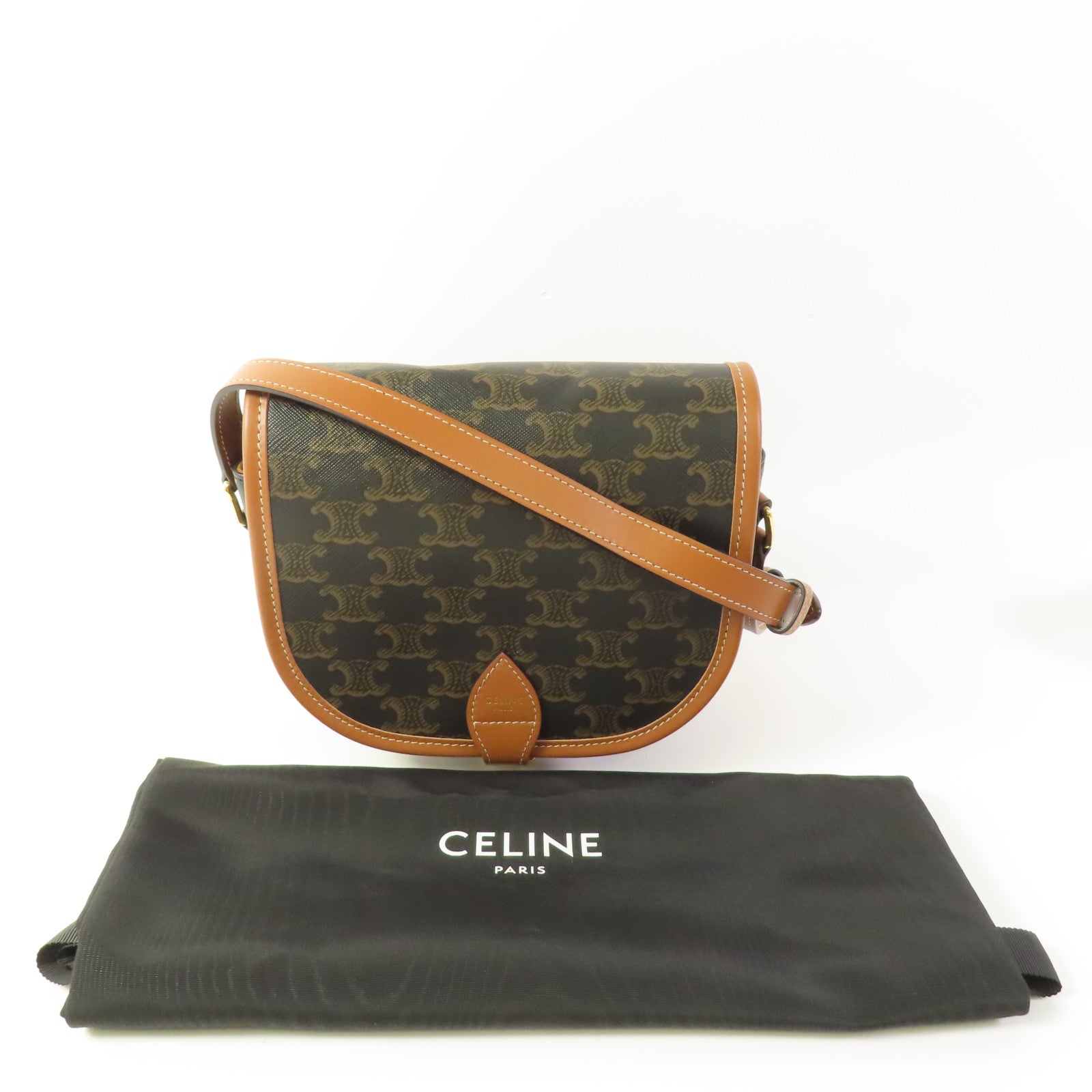 CELINE 塗層帆布Medium Folco肩背袋