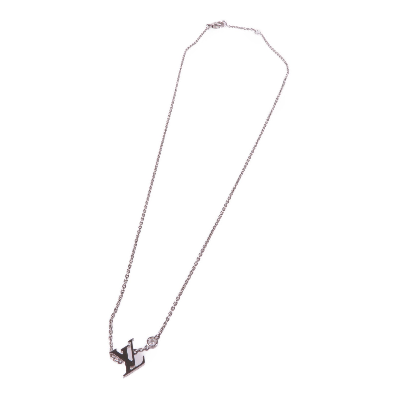 LOUIS VUITTON 18K白金Diamond Necklace鑽石項鍊