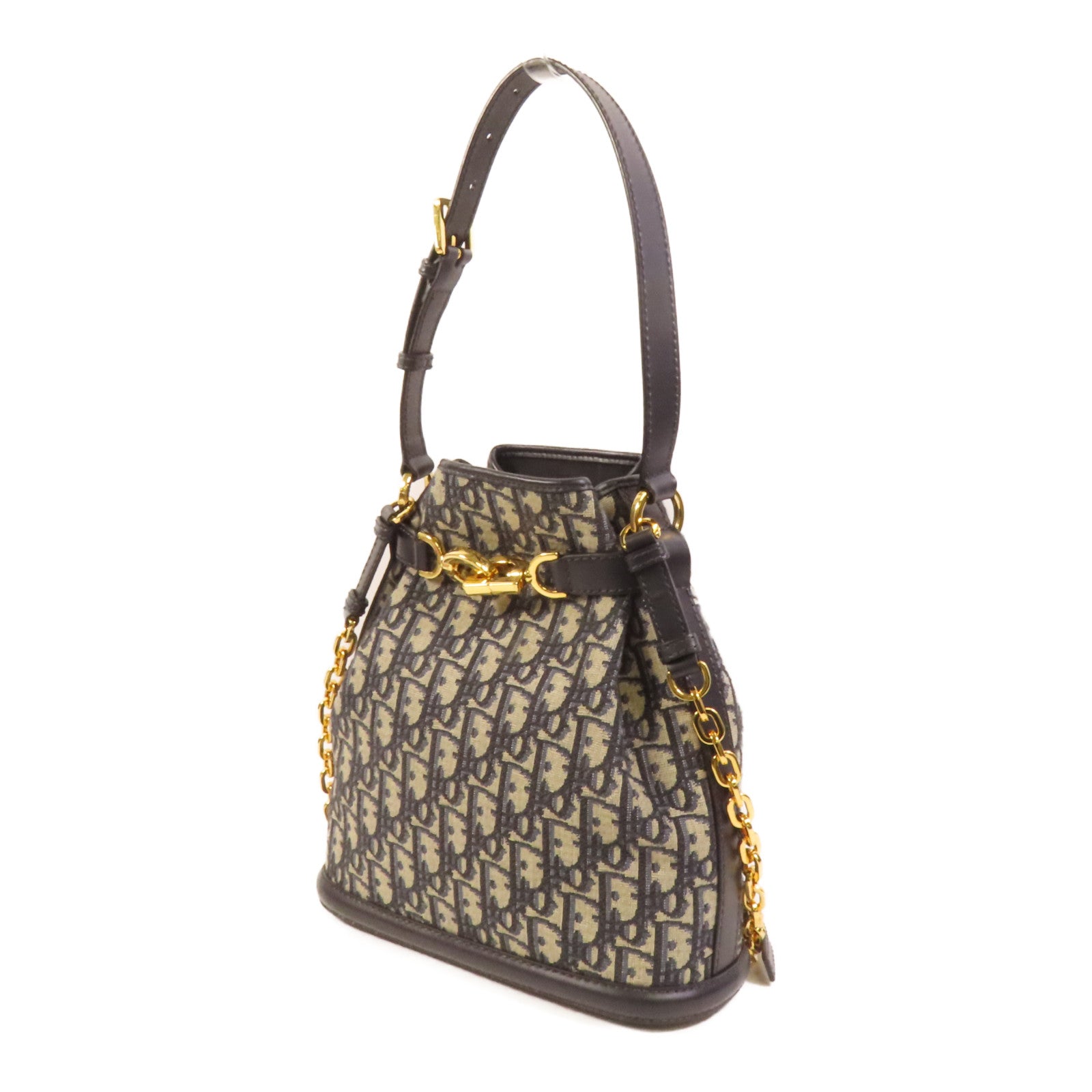 Dior 帆布C'est Dior Bag金扣手挽肩背兩用袋