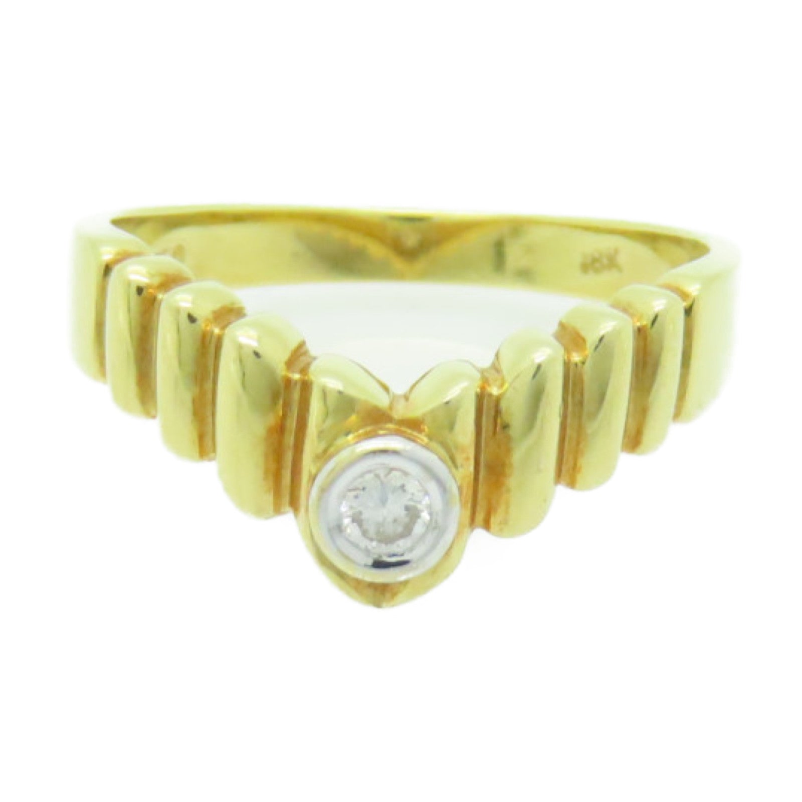 JEWELRY 【激減優惠】18K黃金Diamond 3.1g鑽石戒指US#5.5