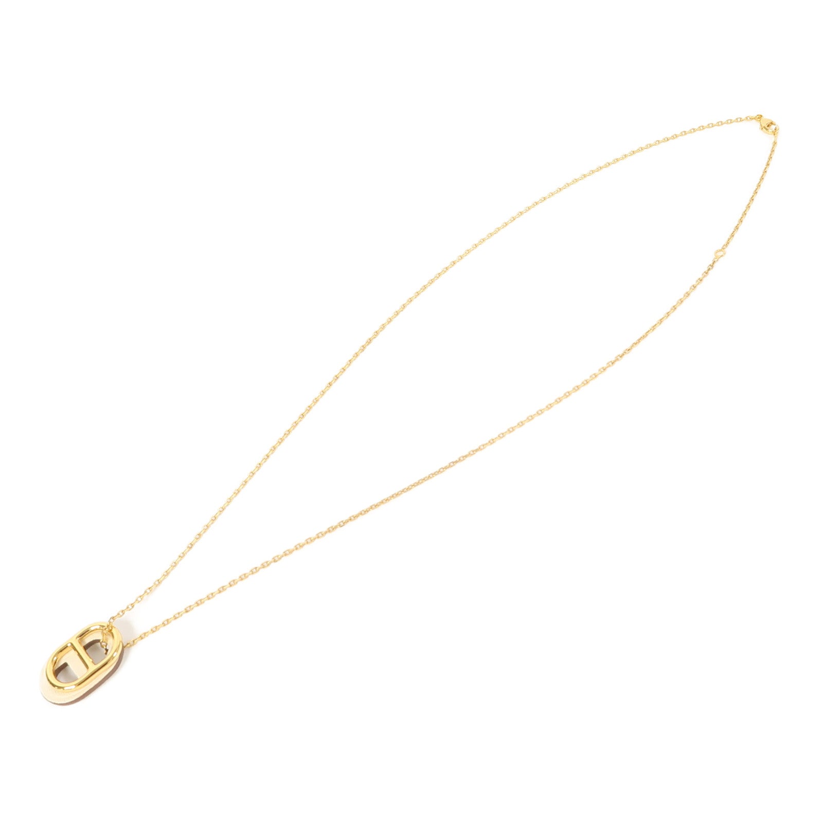 HERMES 金屬O'Maillon Pendant項鍊白色