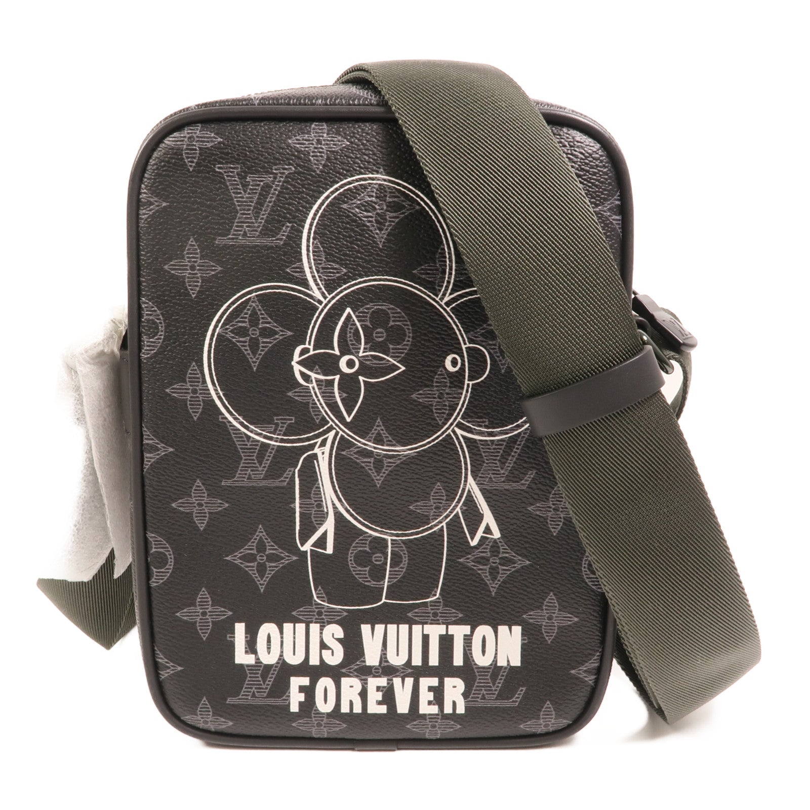 LOUIS VUITTON Monogram Eclipse Vivienne Danube PM肩背袋