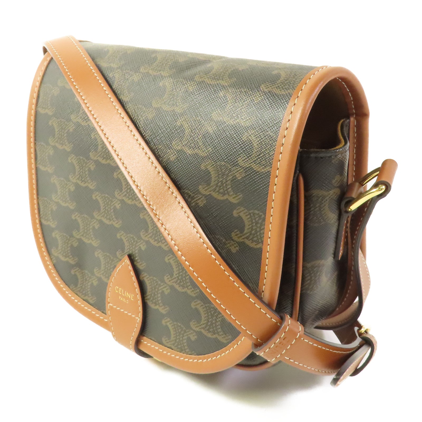 CELINE 塗層帆布Medium Folco肩背袋