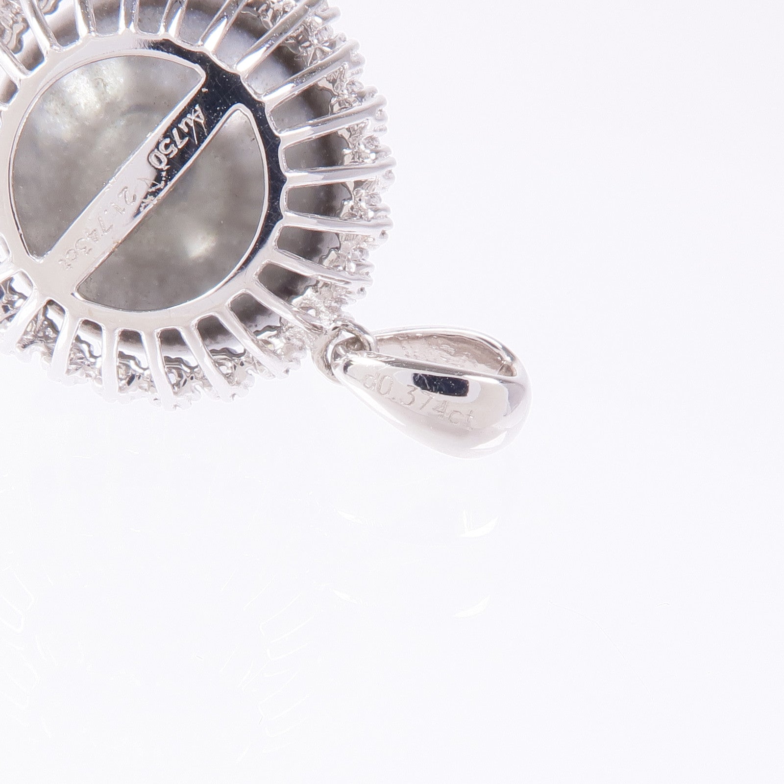 JEWELRY 18K白金Pearl/Diamond Pendant Top珍珠/鑽石吊墜