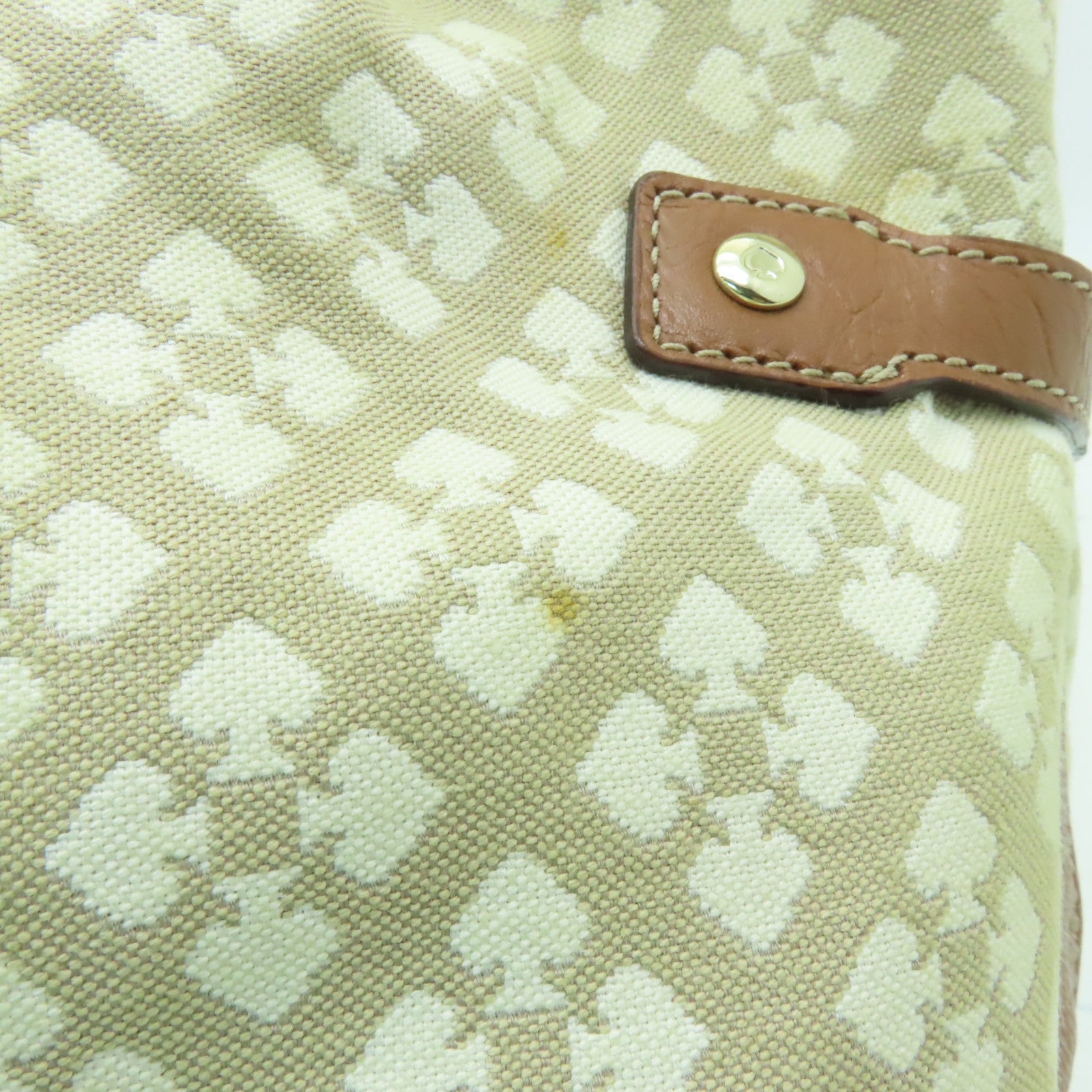 Kate Spade 【激減優惠】帆布Shoulder Bag金扣肩背袋啡色