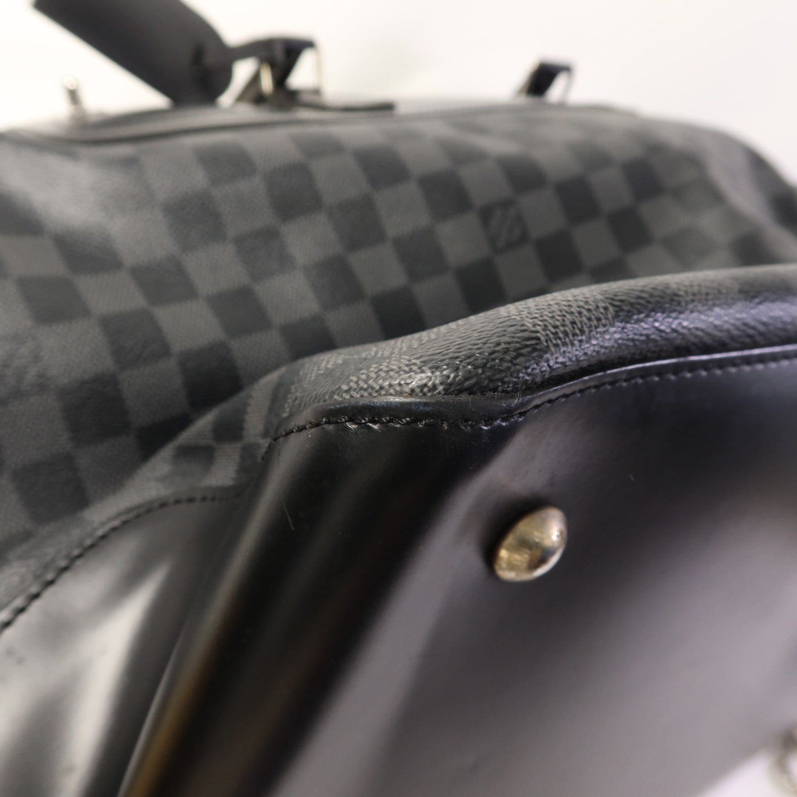 LOUIS VUITTON Damier Graphite Neo Greenwich銀扣手挽肩背兩用袋