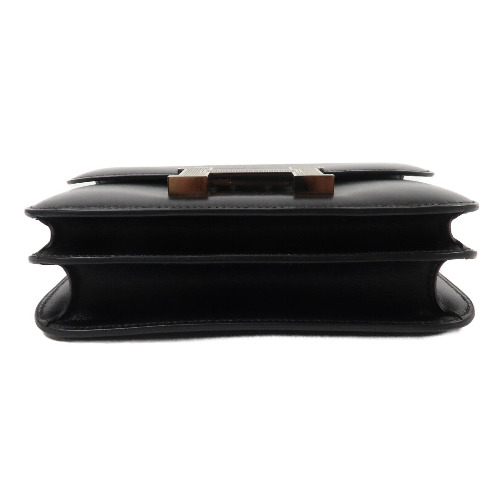 HERMES Box皮革Constance Mini肩背袋Noir