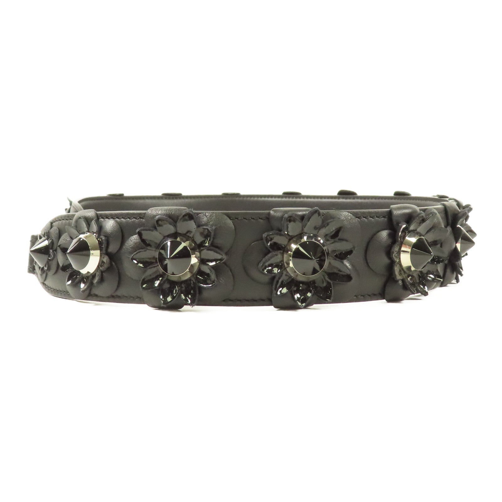 FENDI 牛皮皮革Shoulder Strap銀扣肩背帶