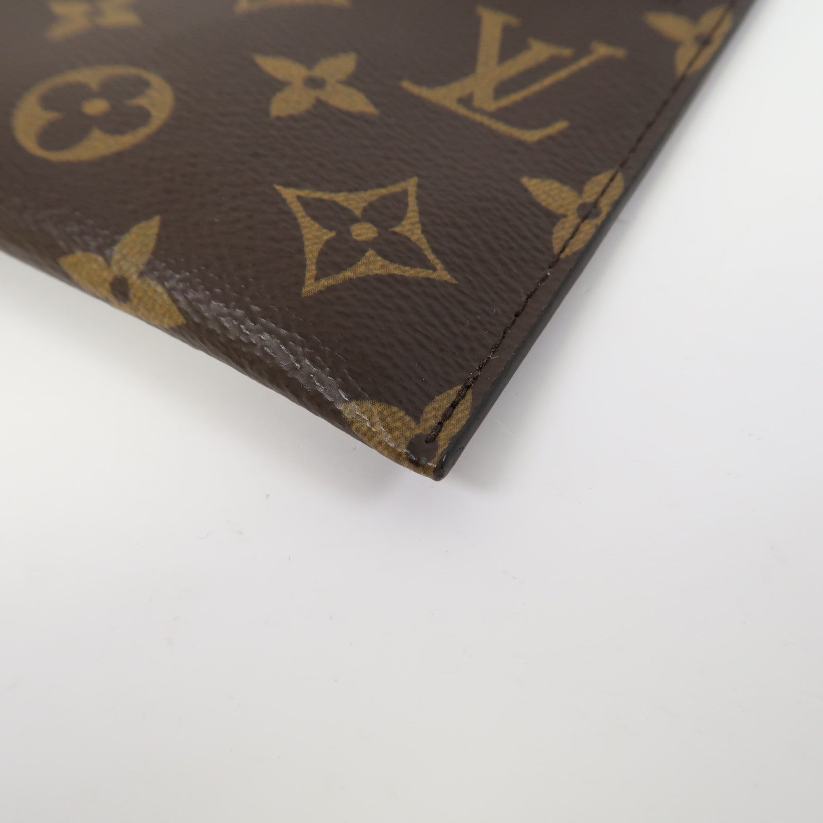 LOUIS VUITTON 【激減優惠】Monogram Ribbon Pouch手拿包啡色/藍色