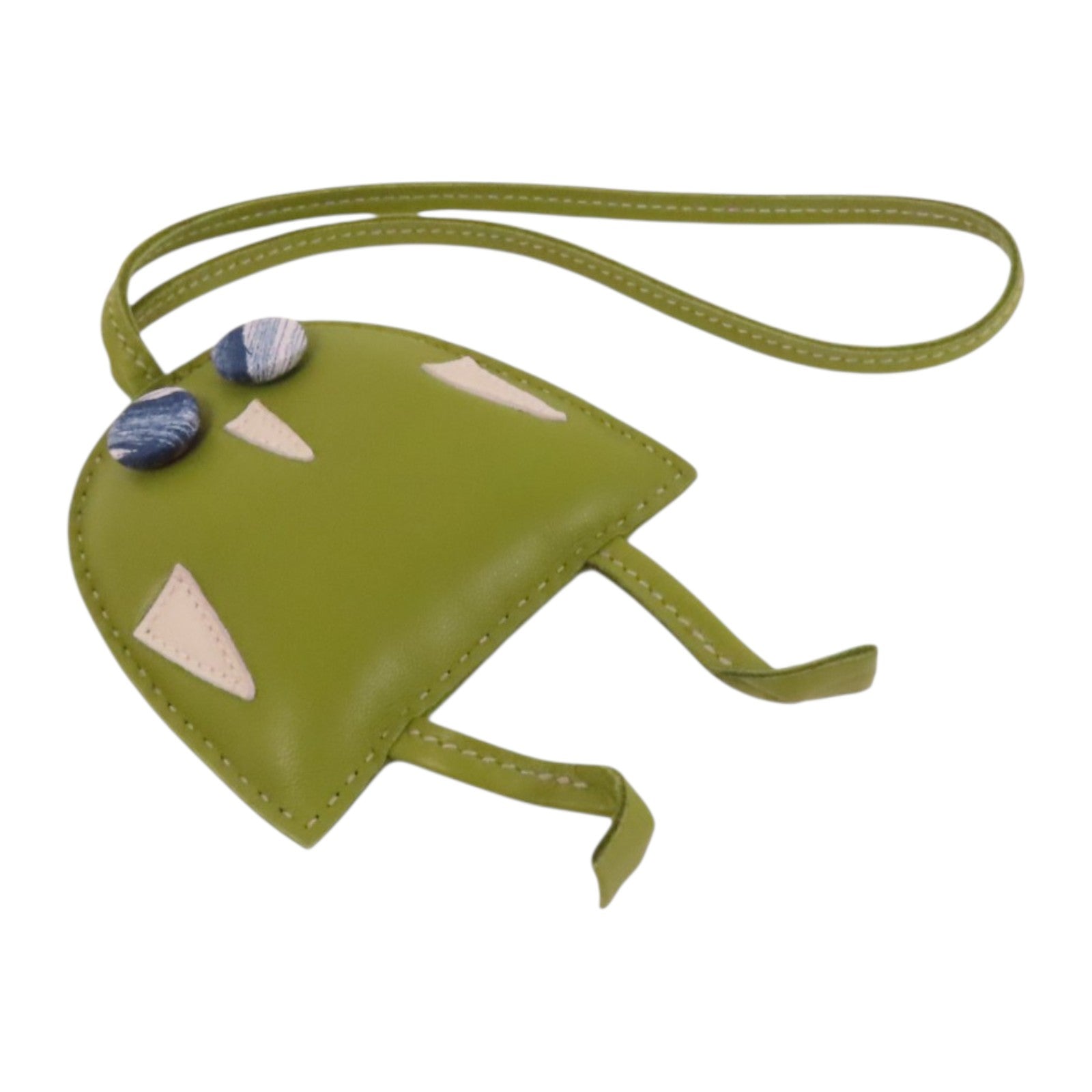 HERMES Milo皮革Petit H Hibouton Charm掛飾