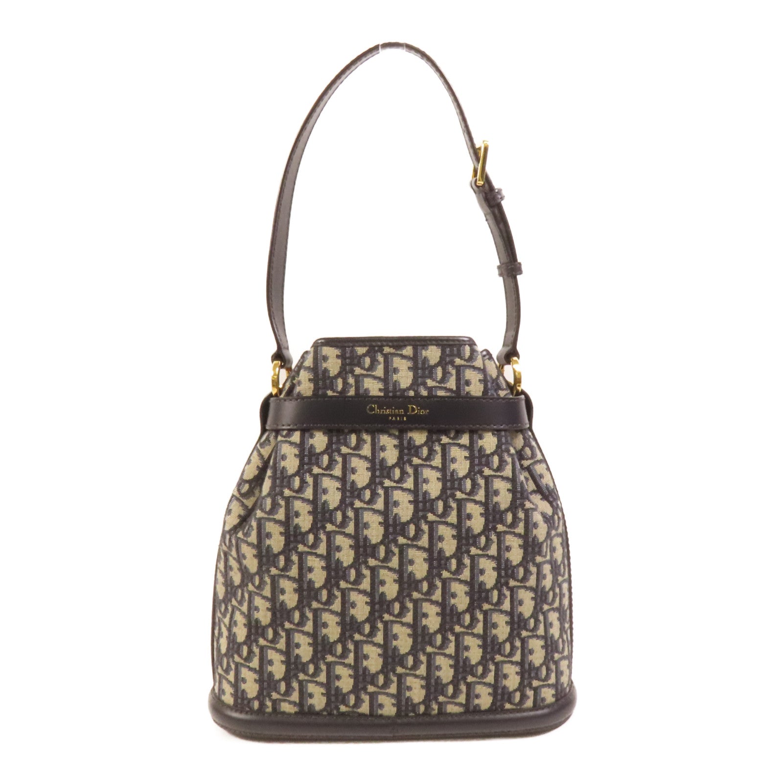 Dior 帆布C'est Dior Bag金扣手挽肩背兩用袋